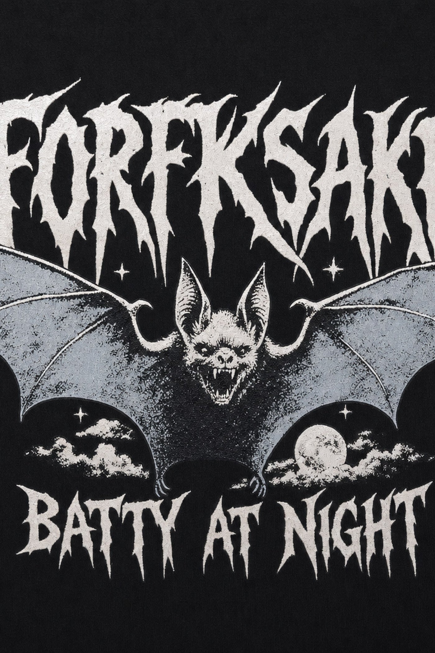 FFS cropped 2:3 | original_media:gid://shopify/MediaImage/30933661253735 | position:3 | Forfksake Batty At Night Tee - Black