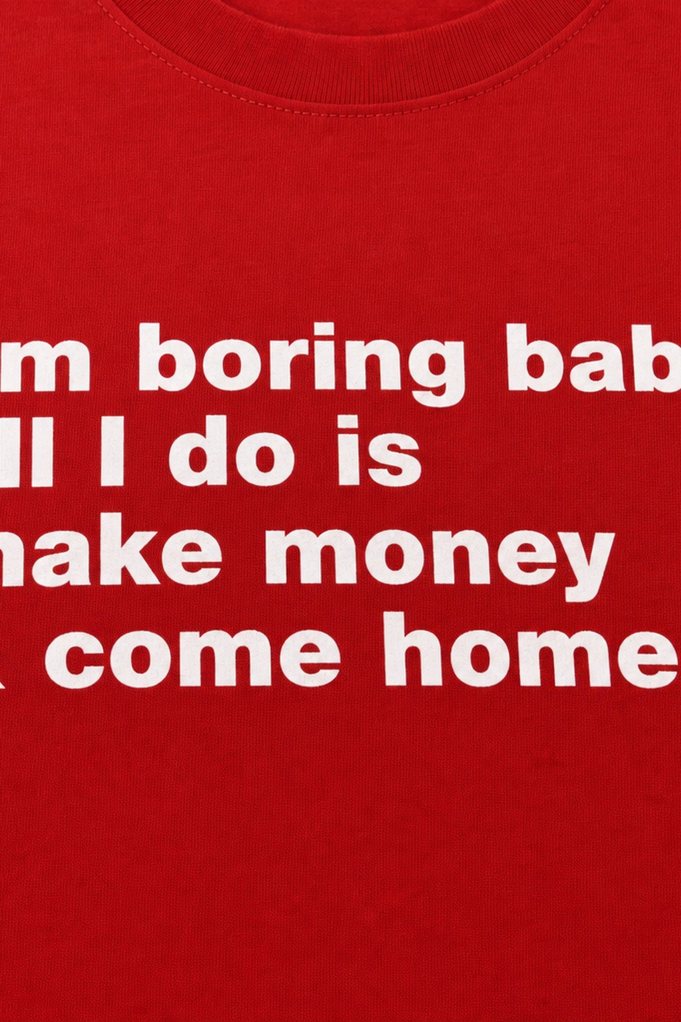 FFS cropped 2:3 | original_media:gid://shopify/MediaImage/30933673050215 | position:3 | Forfksake Boring Baby T-Shirt Red