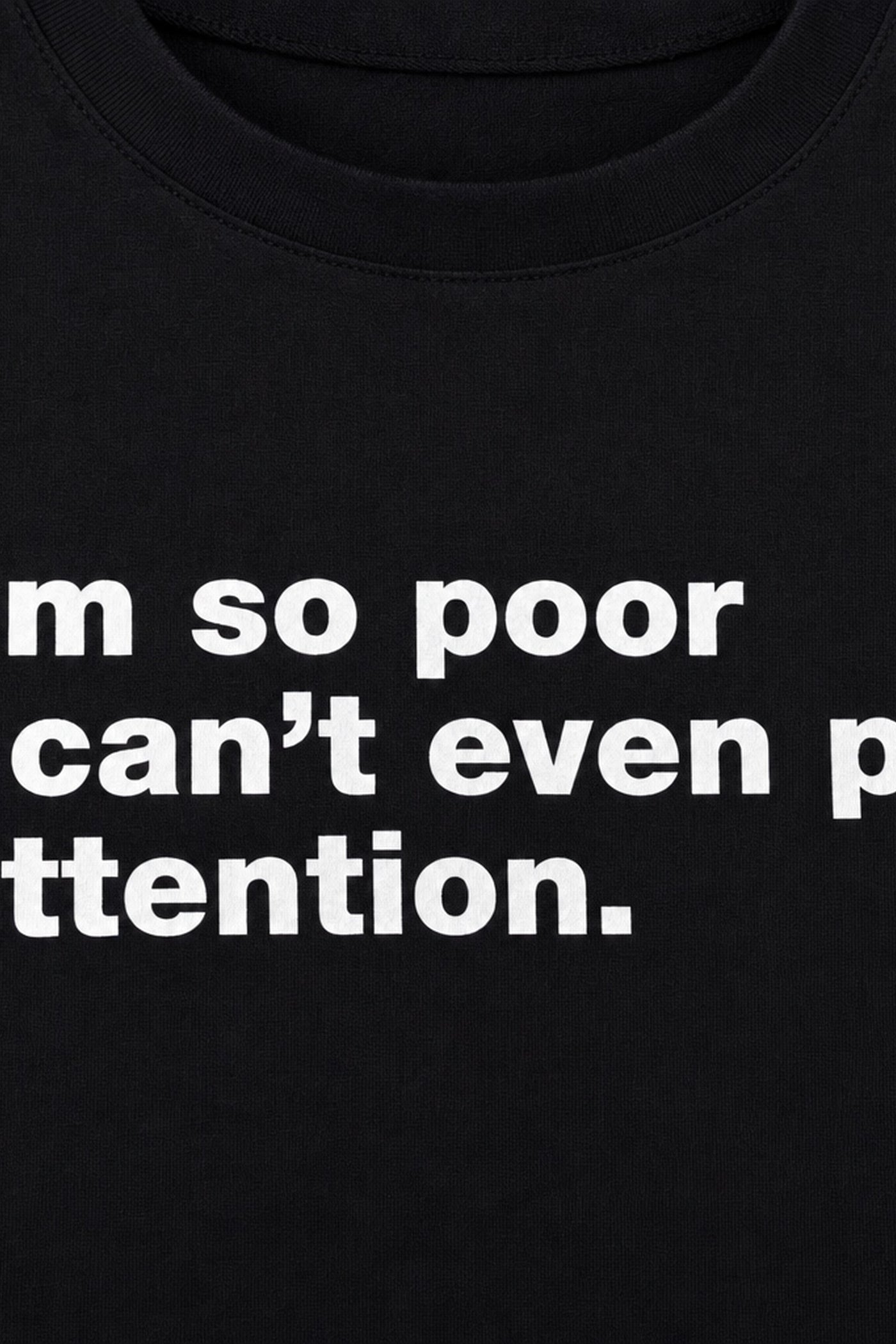 FFS cropped 2:3 | original_media:gid://shopify/MediaImage/30933676949607 | position:3 | Forfksake Can't Pay Attention T-Shirt Black