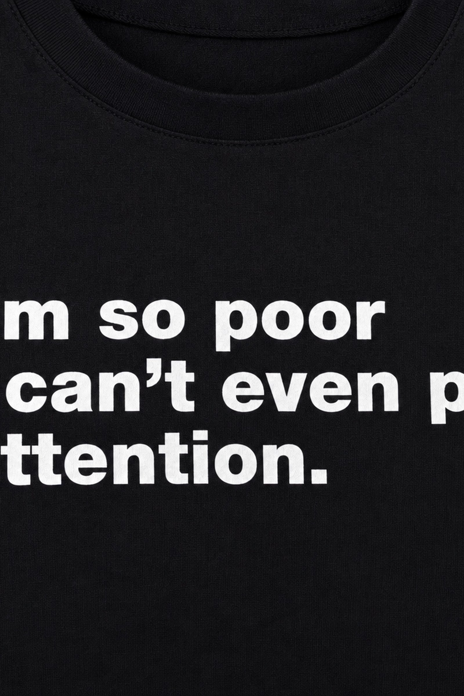 FFS cropped 2:3 | original_media:gid://shopify/MediaImage/30933676949607 | position:3 | Forfksake Can't Pay Attention T-Shirt Black
