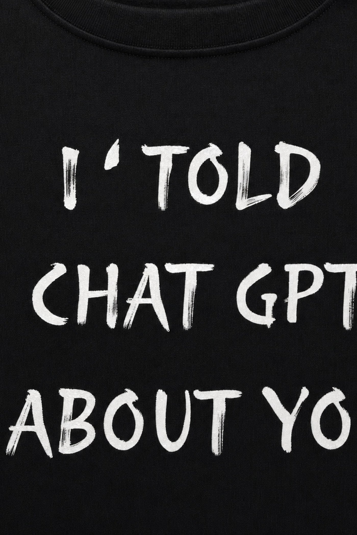 FFS cropped 2:3 | original_media:gid://shopify/MediaImage/30933678325863 | position:3 | Forfksake Chat GPT Black T-Shirt