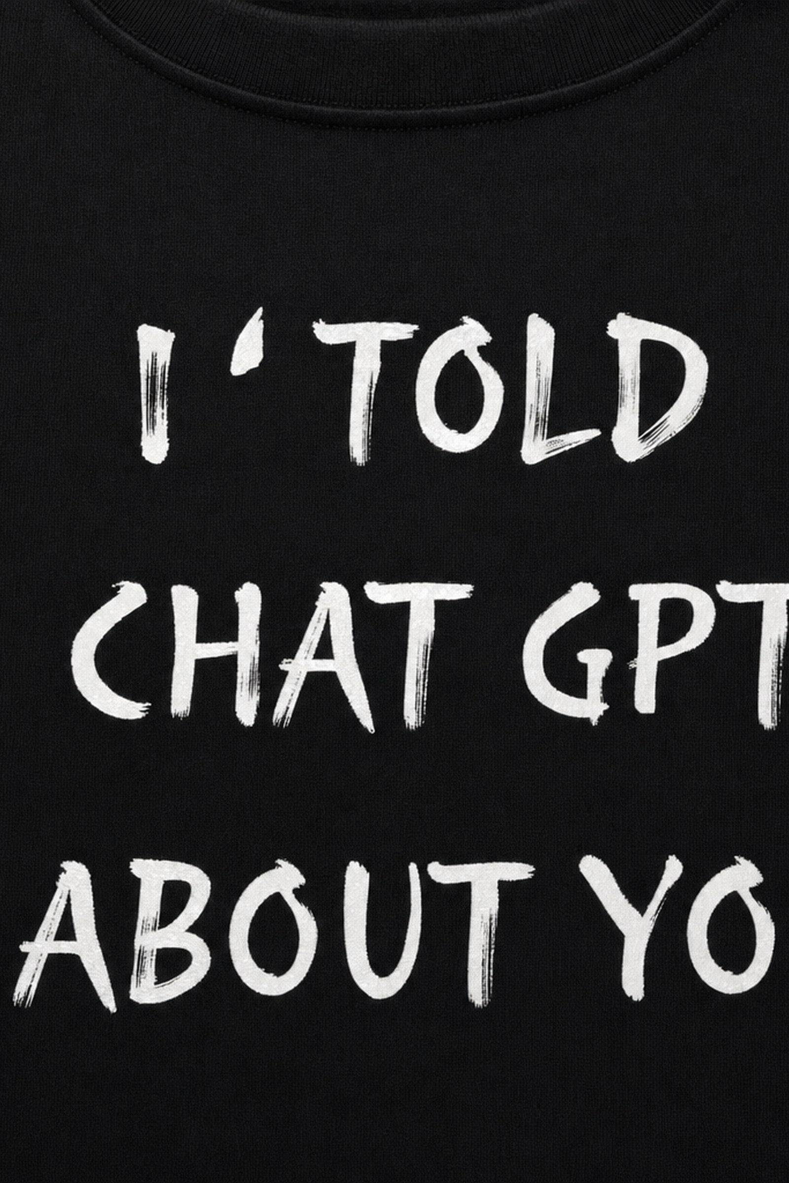 FFS cropped 2:3 | original_media:gid://shopify/MediaImage/30933678325863 | position:3 | Forfksake Chat GPT Black T-Shirt