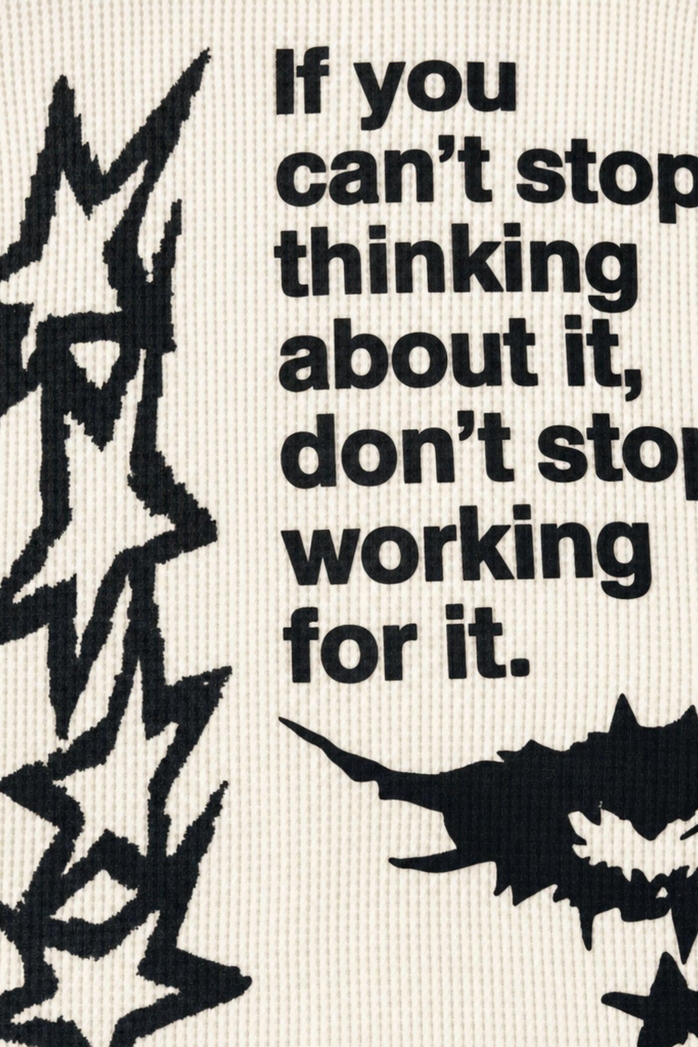 FFS cropped 2:3 | original_media:gid://shopify/MediaImage/30933693890663 | position:3 | Forfksake Don't Stop Working Waffle Long Sleeve Off White