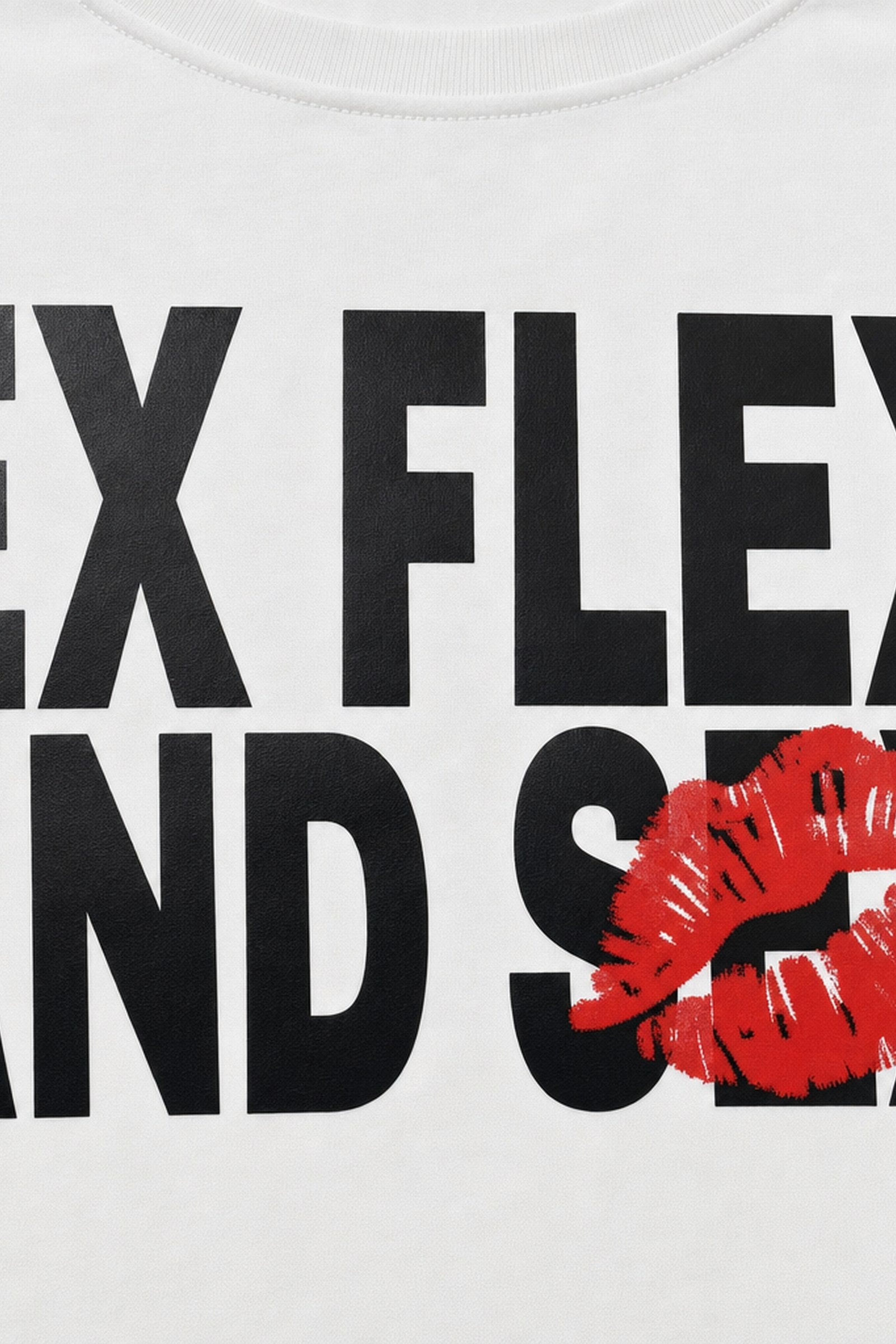 FFS cropped 2:3 | original_media:gid://shopify/MediaImage/30933735669863 | position:3 | Forfksake Ex Flex White T-Shirt