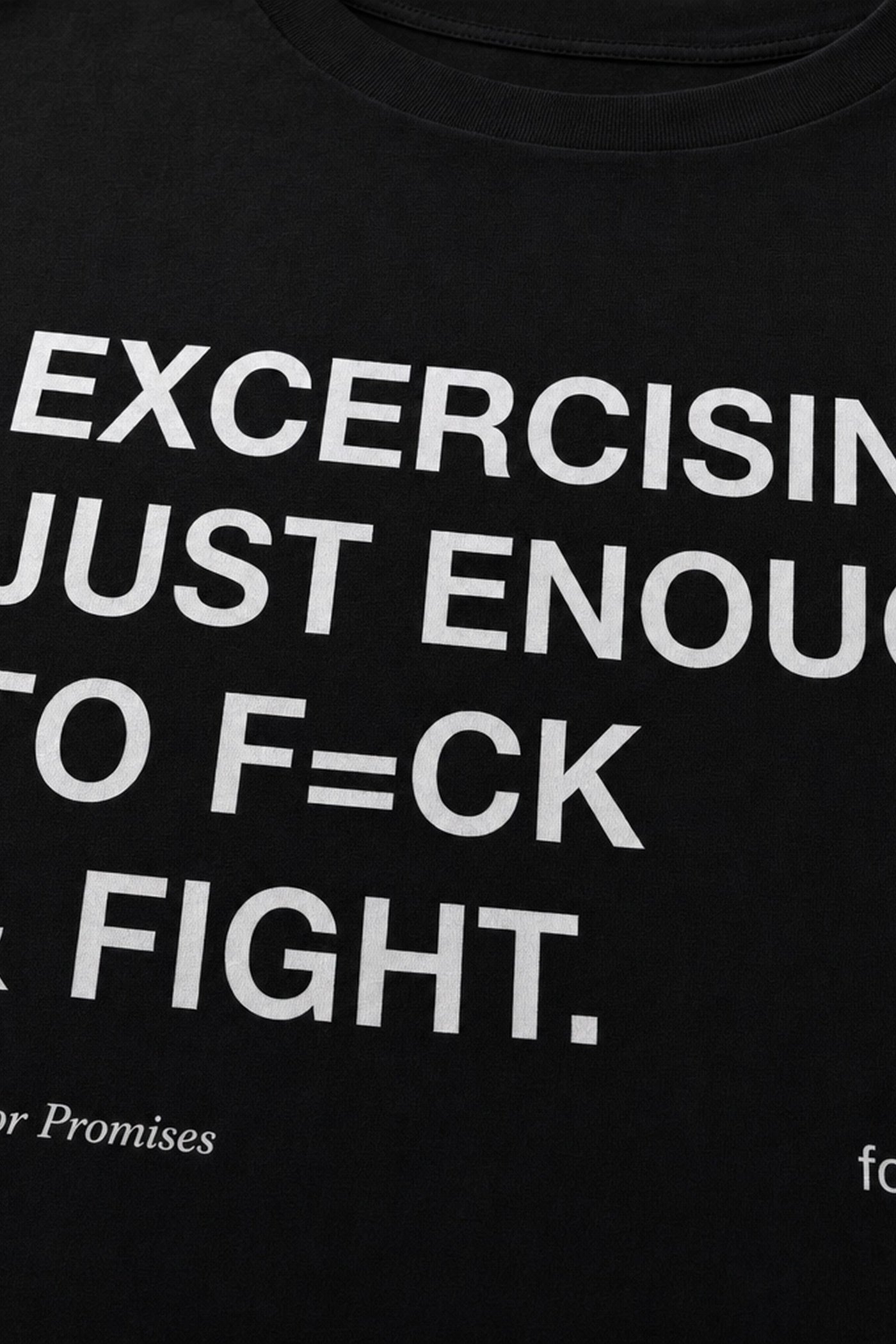FFS cropped 2:3 | original_media:gid://shopify/MediaImage/30933738258535 | position:3 | Forfksake Exercising Black T-Shirt