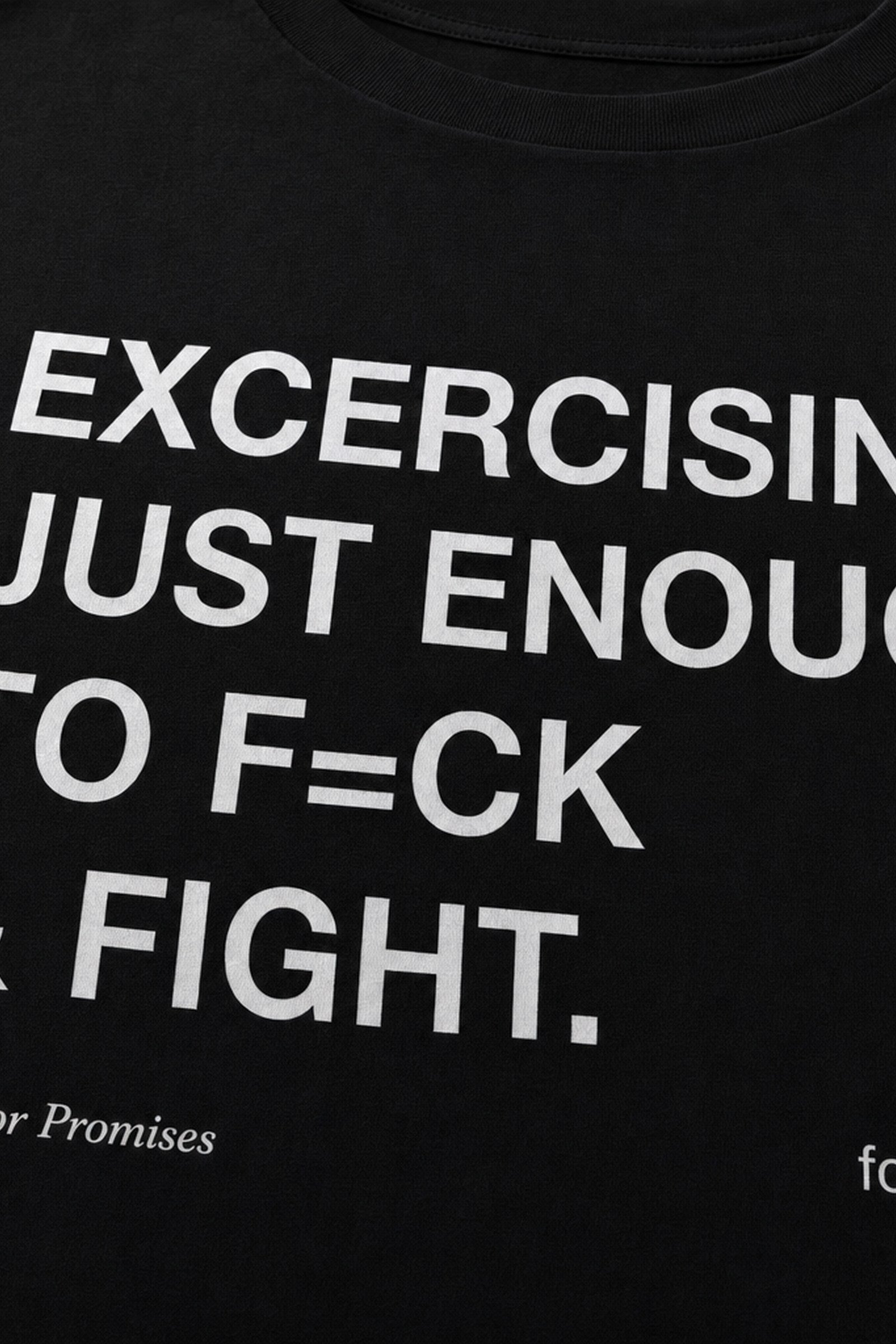 FFS cropped 2:3 | original_media:gid://shopify/MediaImage/30933738258535 | position:3 | Forfksake Exercising Black T-Shirt