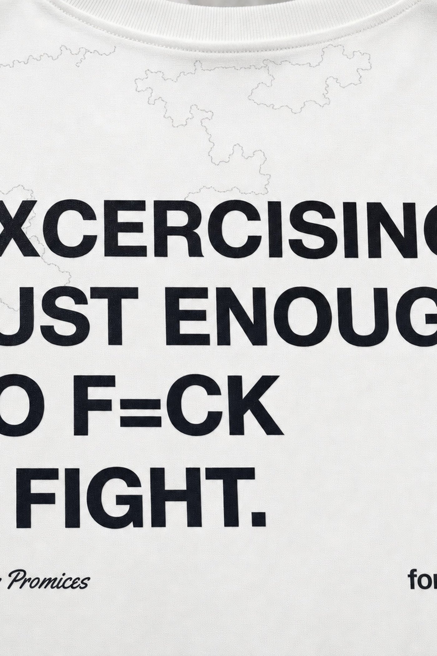 FFS cropped 2:3 | original_media:gid://shopify/MediaImage/30933739012199 | position:3 | Forfksake Exercising White T-Shirt