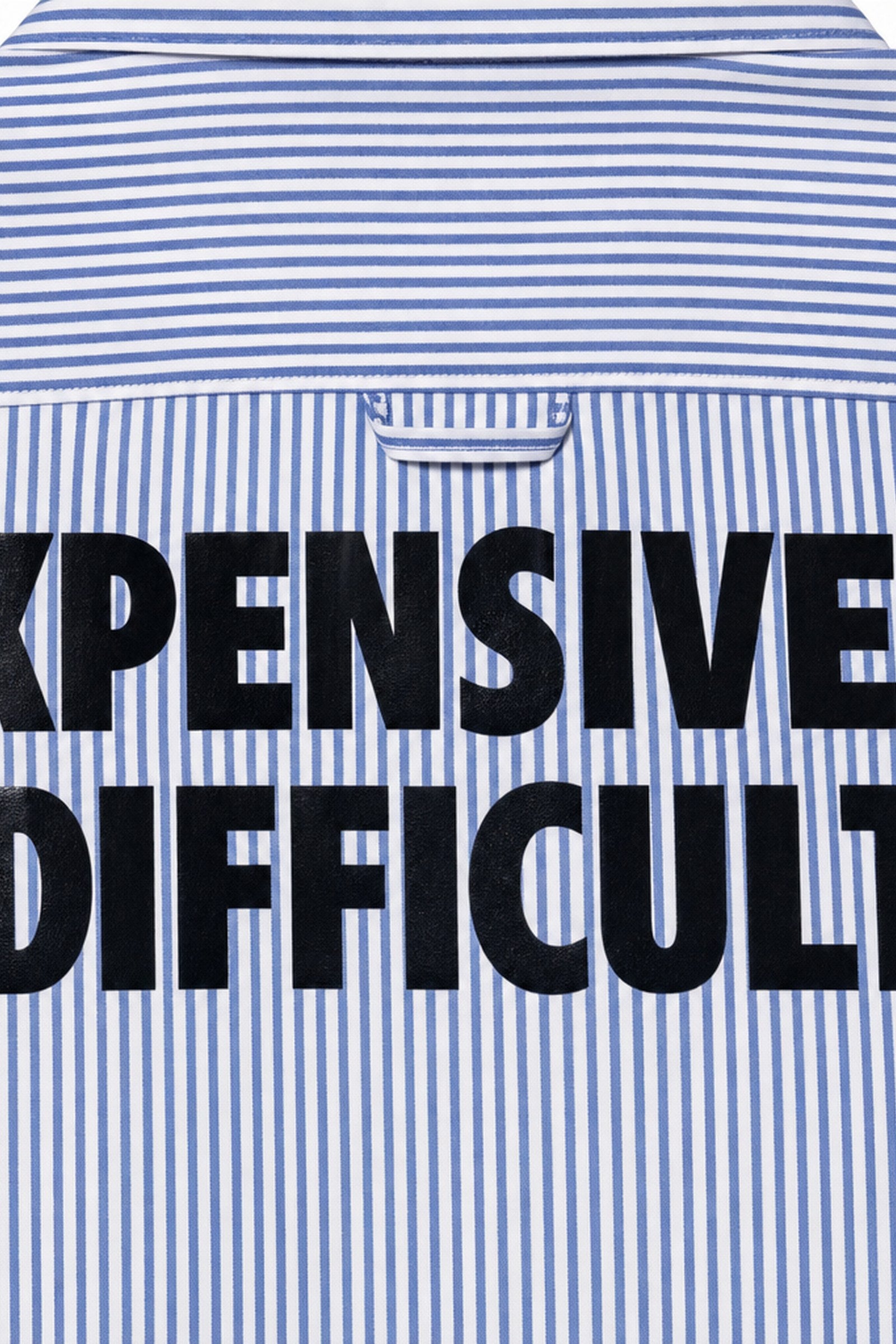 FFS cropped 2:3 | original_media:gid://shopify/MediaImage/30933739896935 | position:3 | Forfksake Expensive & Difficult Striped Shirt Blue