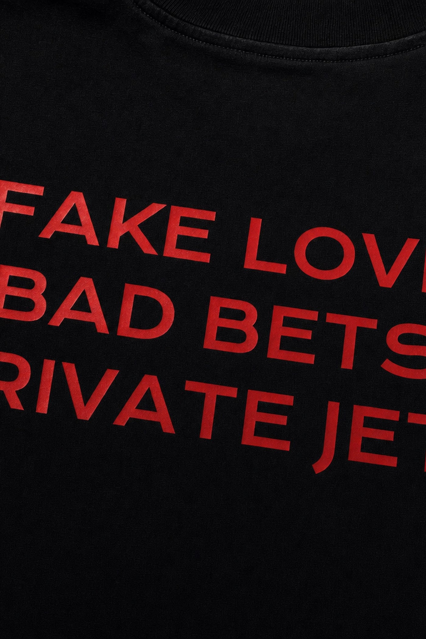 FFS cropped 2:3 | original_media:gid://shopify/MediaImage/30933744255079 | position:3 | Forfksake Fake Love Black T-Shirt