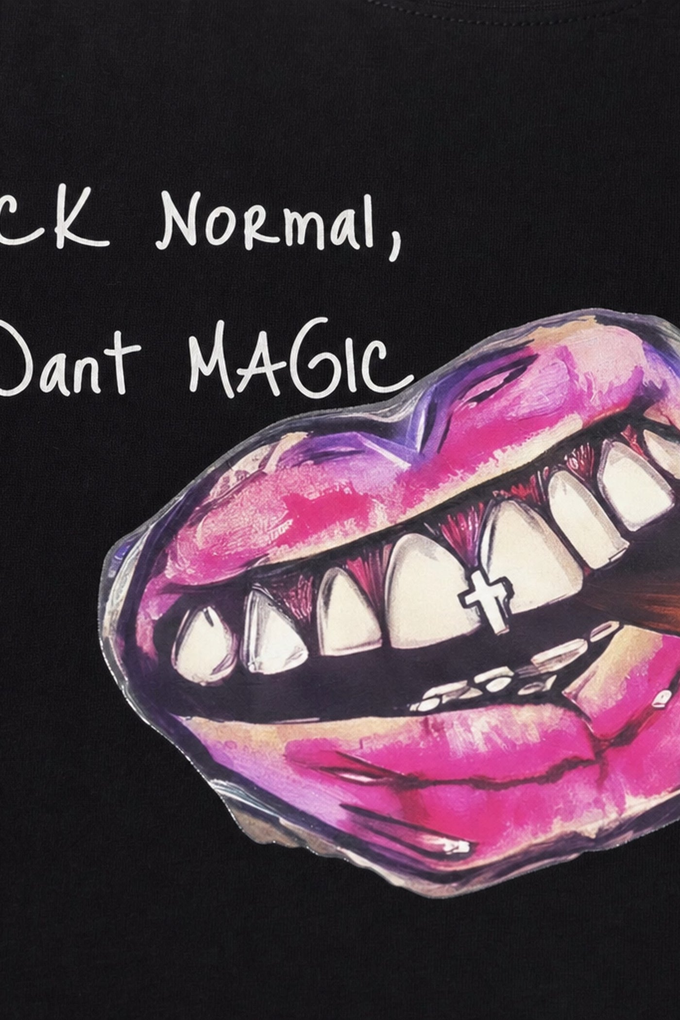 FFS cropped 2:3 | original_media:gid://shopify/MediaImage/30933762539623 | position:3 | Forfksake Fuck Normal I Want Magic T-Shirt(black)