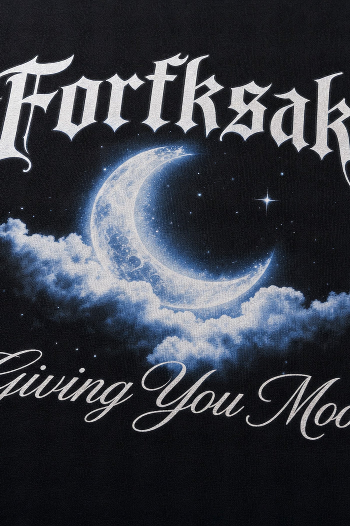 FFS cropped 2:3 | original_media:gid://shopify/MediaImage/30933869199463 | position:3 | Forfksake Giving You Moon Tee - Black