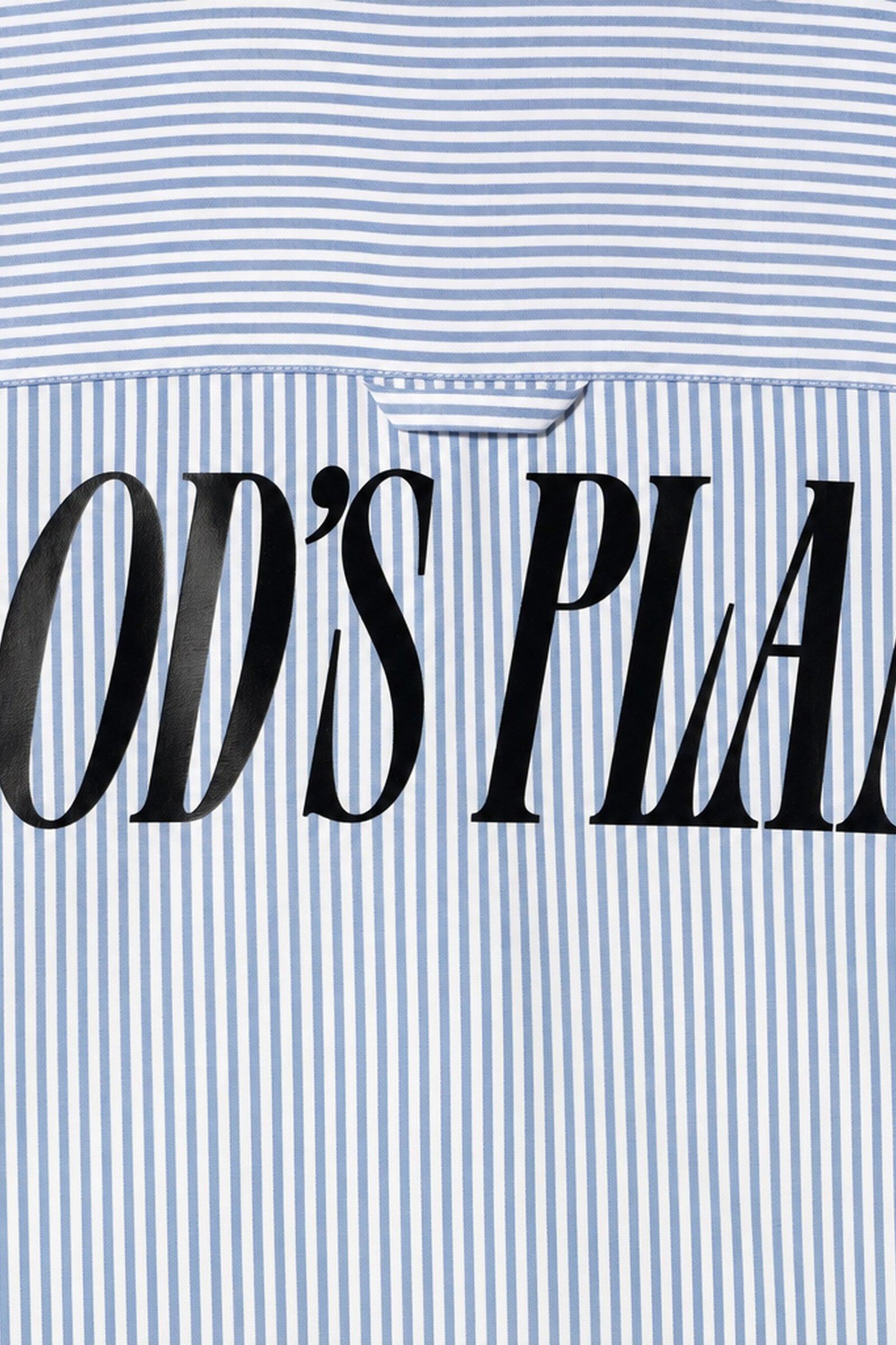 FFS cropped 2:3 | original_media:gid://shopify/MediaImage/30933931098215 | position:3 | Forfksake God's Plan Blue Striped Shirt
