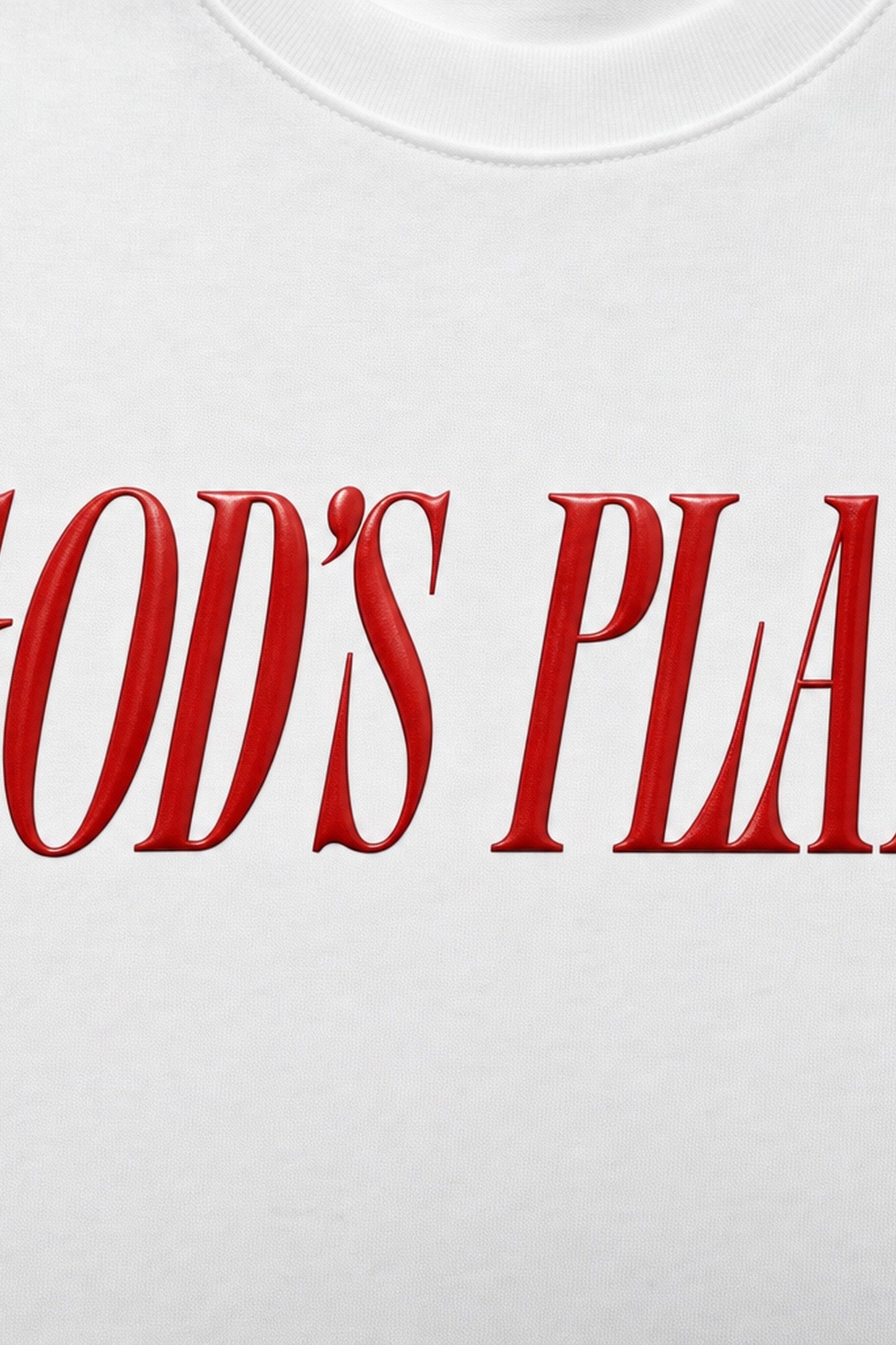FFS cropped 2:3 | original_media:gid://shopify/MediaImage/30933943943271 | position:3 | Forfksake God's Plan White T-Shirt