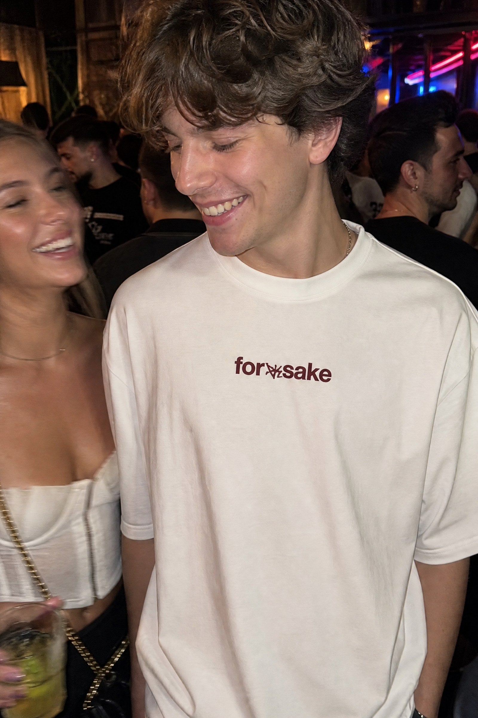 FFS cropped 2:3 | original_media:gid://shopify/MediaImage/30933950201959 | position:3 | Forfksake Greetings White T-Shirt
