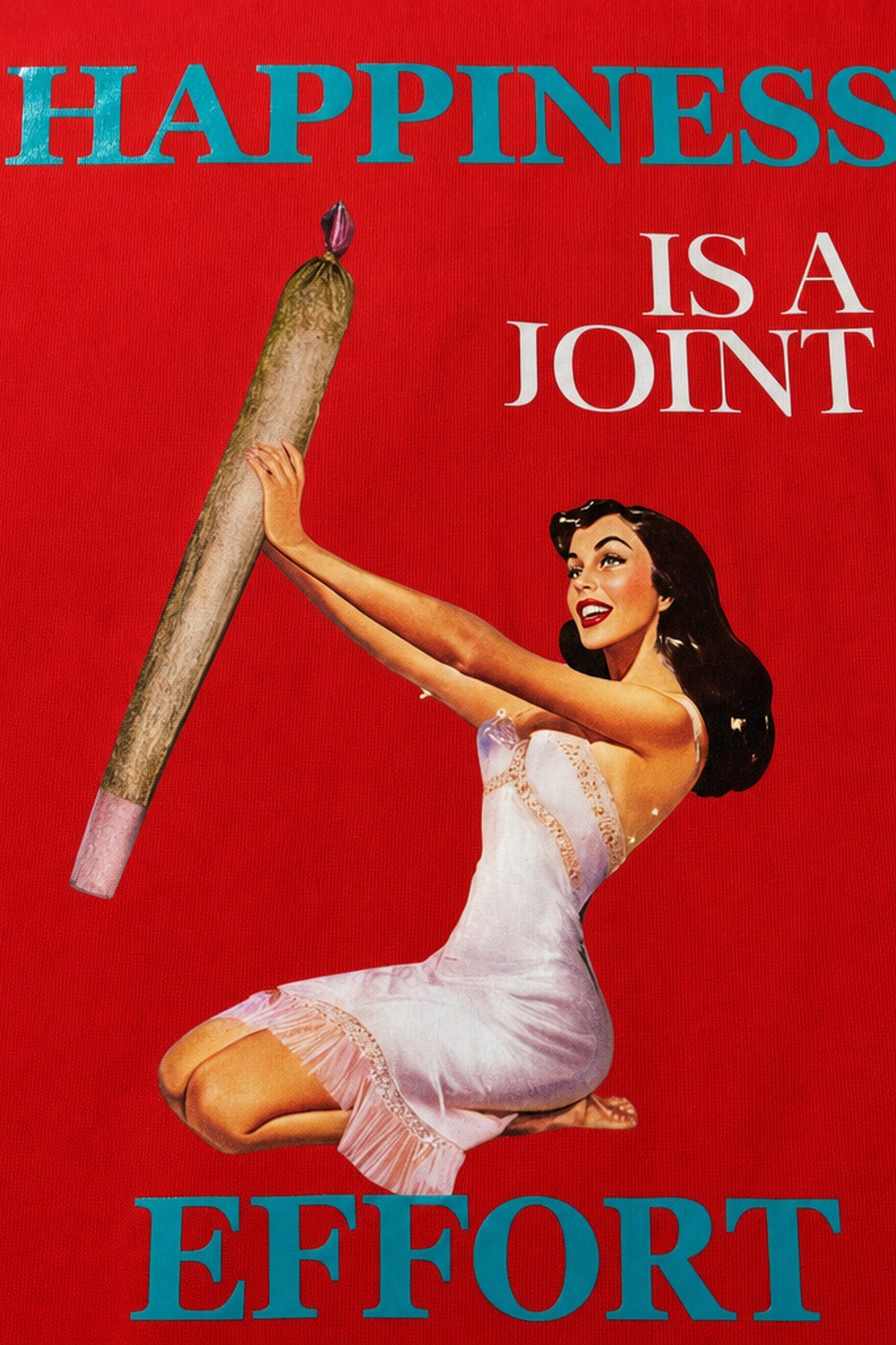 FFS cropped 2:3 | original_media:gid://shopify/MediaImage/30933958951015 | position:3 | Forfksake Happiness Is A Joint Effort T-Shirt(red)