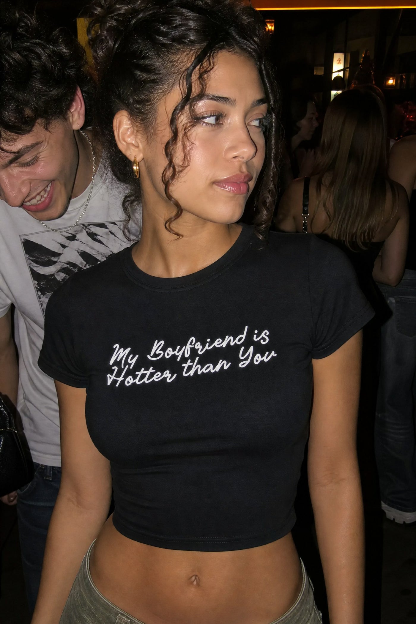 FFS cropped 2:3 | original_media:gid://shopify/MediaImage/30933971533927 | position:3 | Forfksake Hotter Boyfriend Baby Tee Black