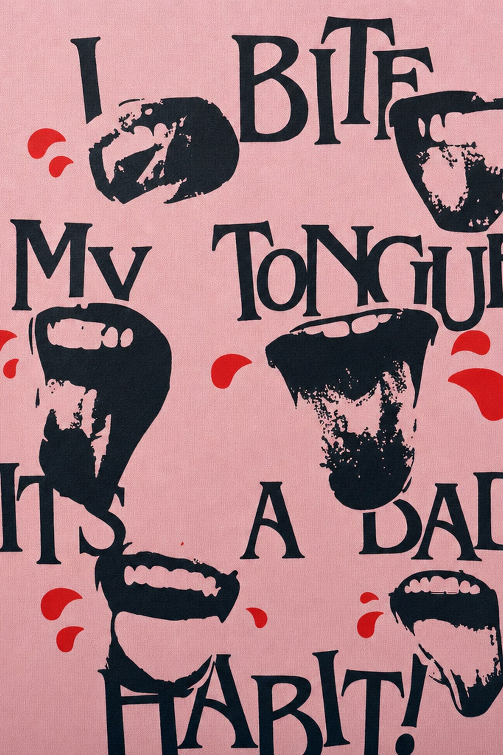 FFS cropped 2:3 | original_media:gid://shopify/MediaImage/30933983821927 | position:3 | Forfksake I Bite My Tounge It_s A Bad Habit T-Shirt Pink