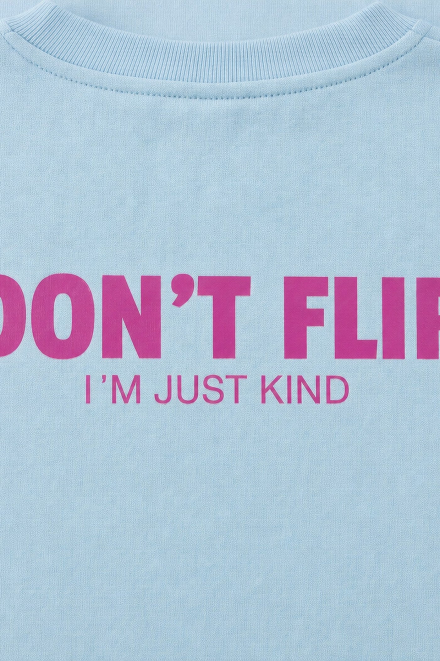 FFS cropped 2:3 | original_media:gid://shopify/MediaImage/30933989490791 | position:3 | Forfksake I Don't Flirt Light Blue T-Shirt