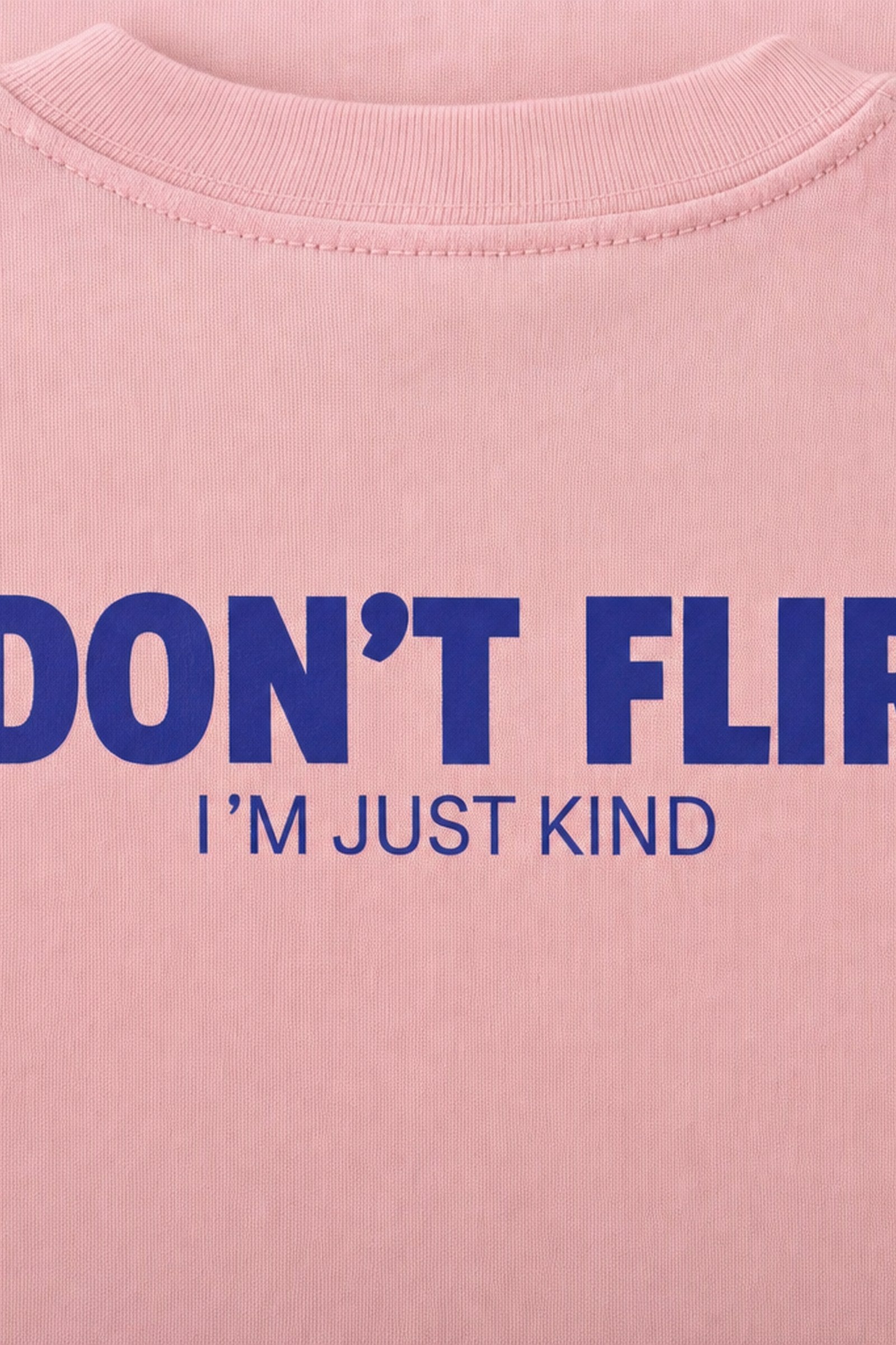 FFS cropped 2:3 | original_media:gid://shopify/MediaImage/30933990309991 | position:3 | Forfksake I Don't Flirt Pink T-Shirt