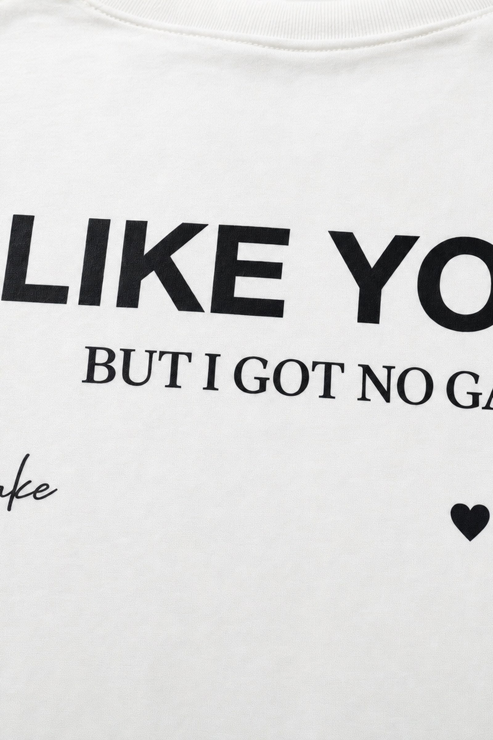 FFS cropped 2:3 | original_media:gid://shopify/MediaImage/30933993848935 | position:3 | Forfksake I Like You White T-Shirt