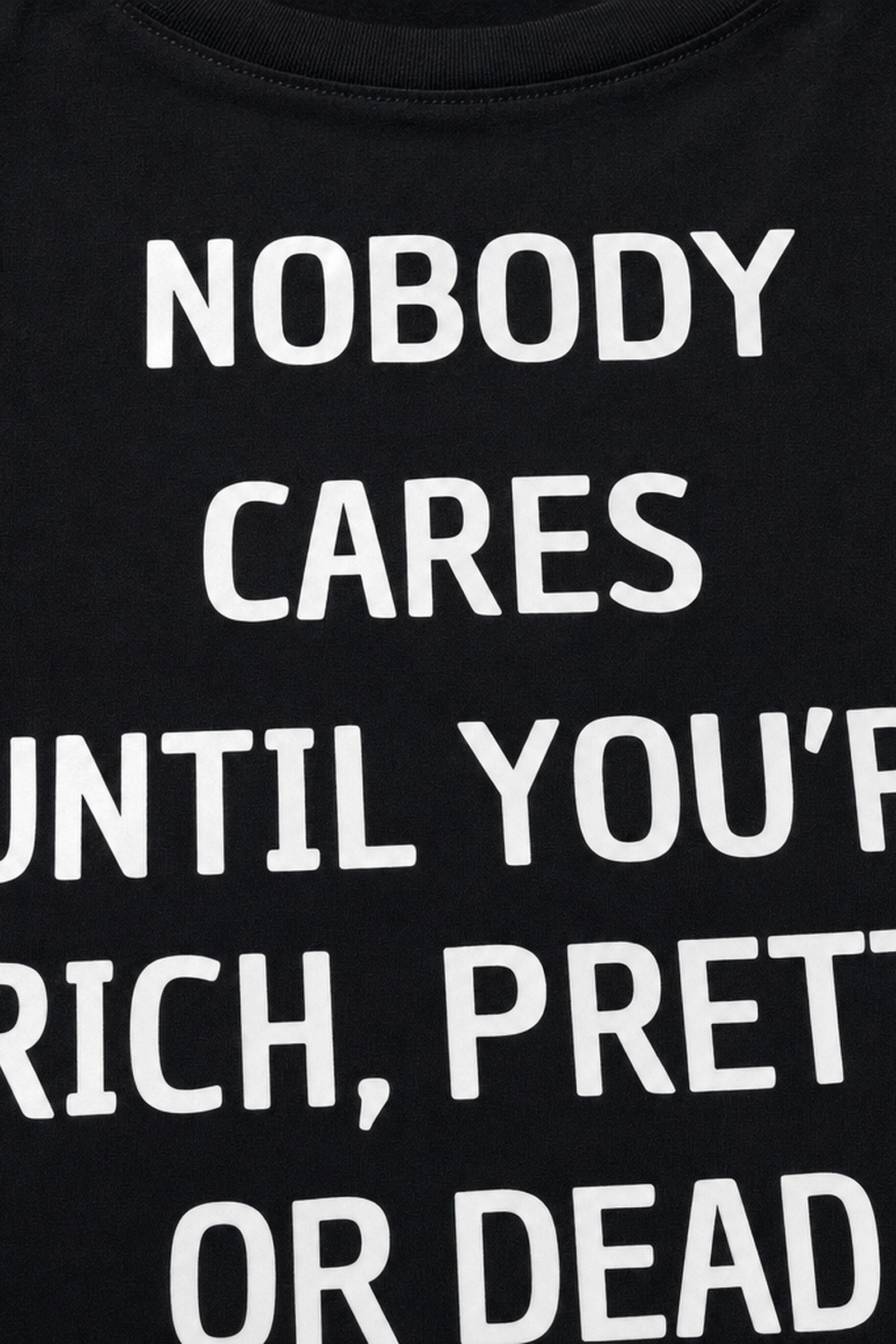 FFS cropped 2:3 | original_media:gid://shopify/MediaImage/30934097395815 | position:3 | Forfksake Nobody Black T-Shirt