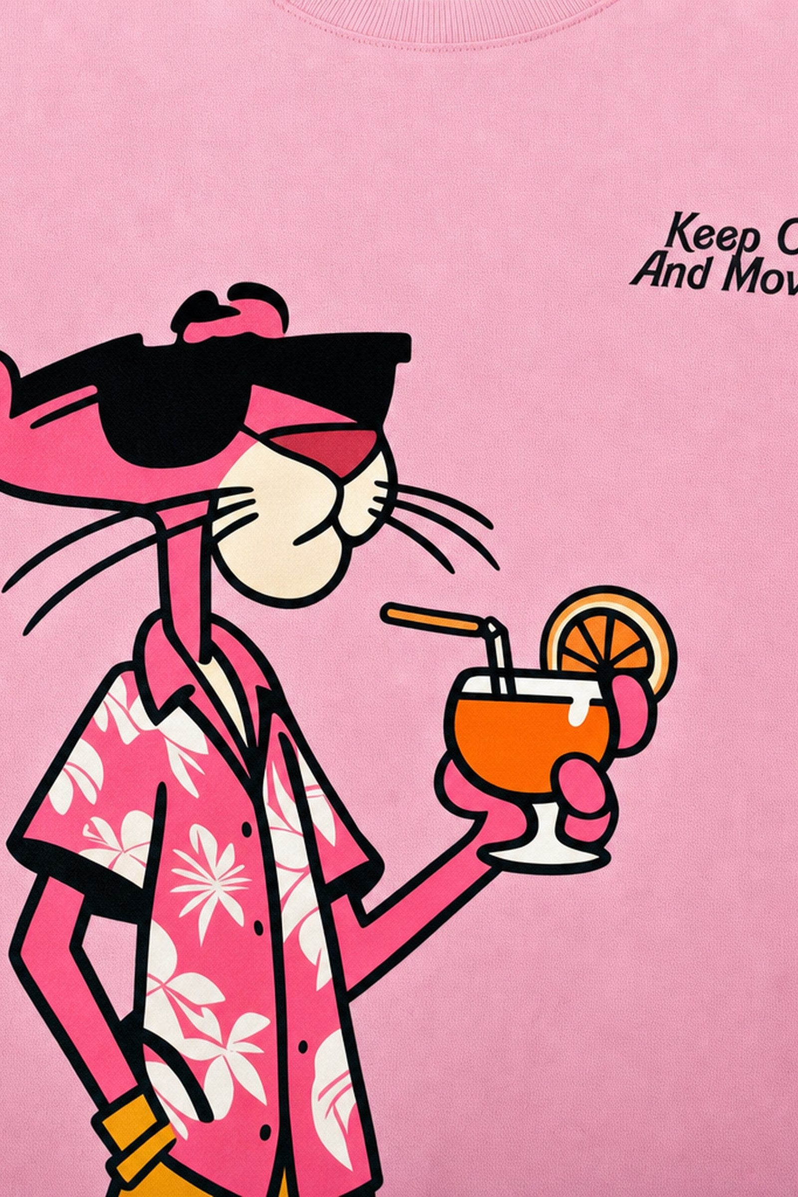 FFS cropped 2:3 | original_media:gid://shopify/MediaImage/30934122070119 | position:3 | Forfksake Pink Panther Vacation Drip T-Shirt Pink