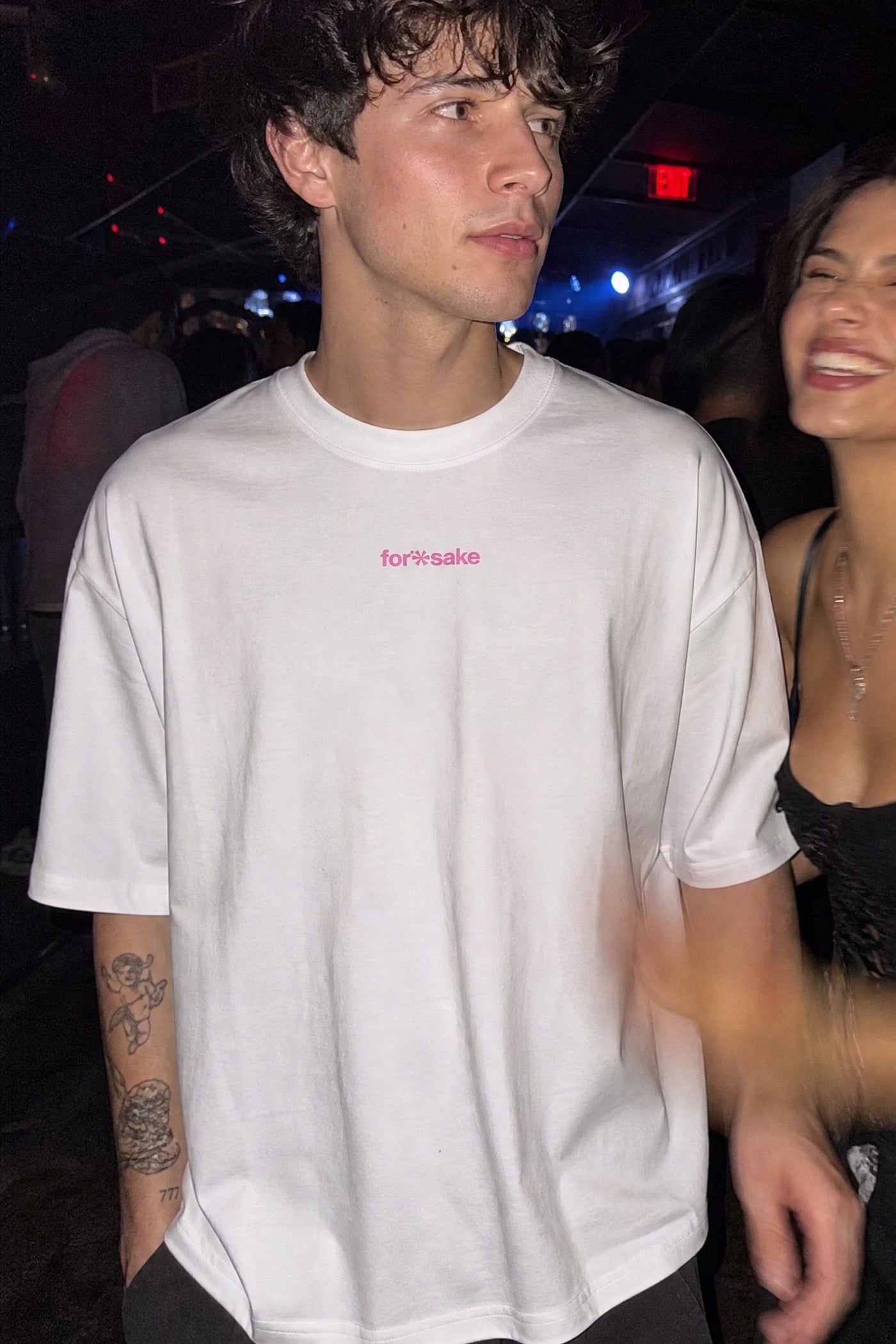 FFS cropped 2:3 | original_media:gid://shopify/MediaImage/30934125084775 | position:3 | Forfksake Pink White T-Shirt
