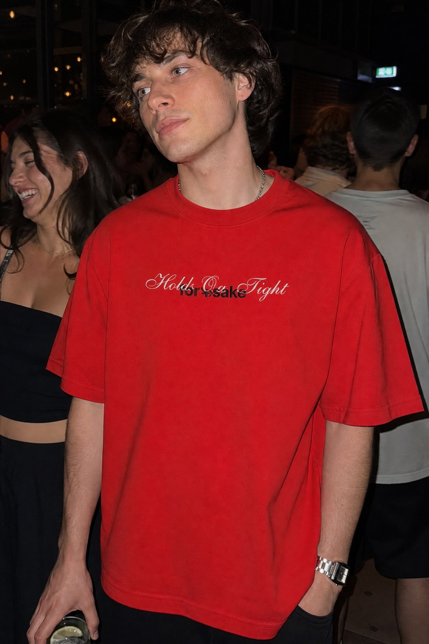 FFS cropped 2:3 | original_media:gid://shopify/MediaImage/30934126198887 | position:3 | Forfksake Play Your Hand Red T-Shirt