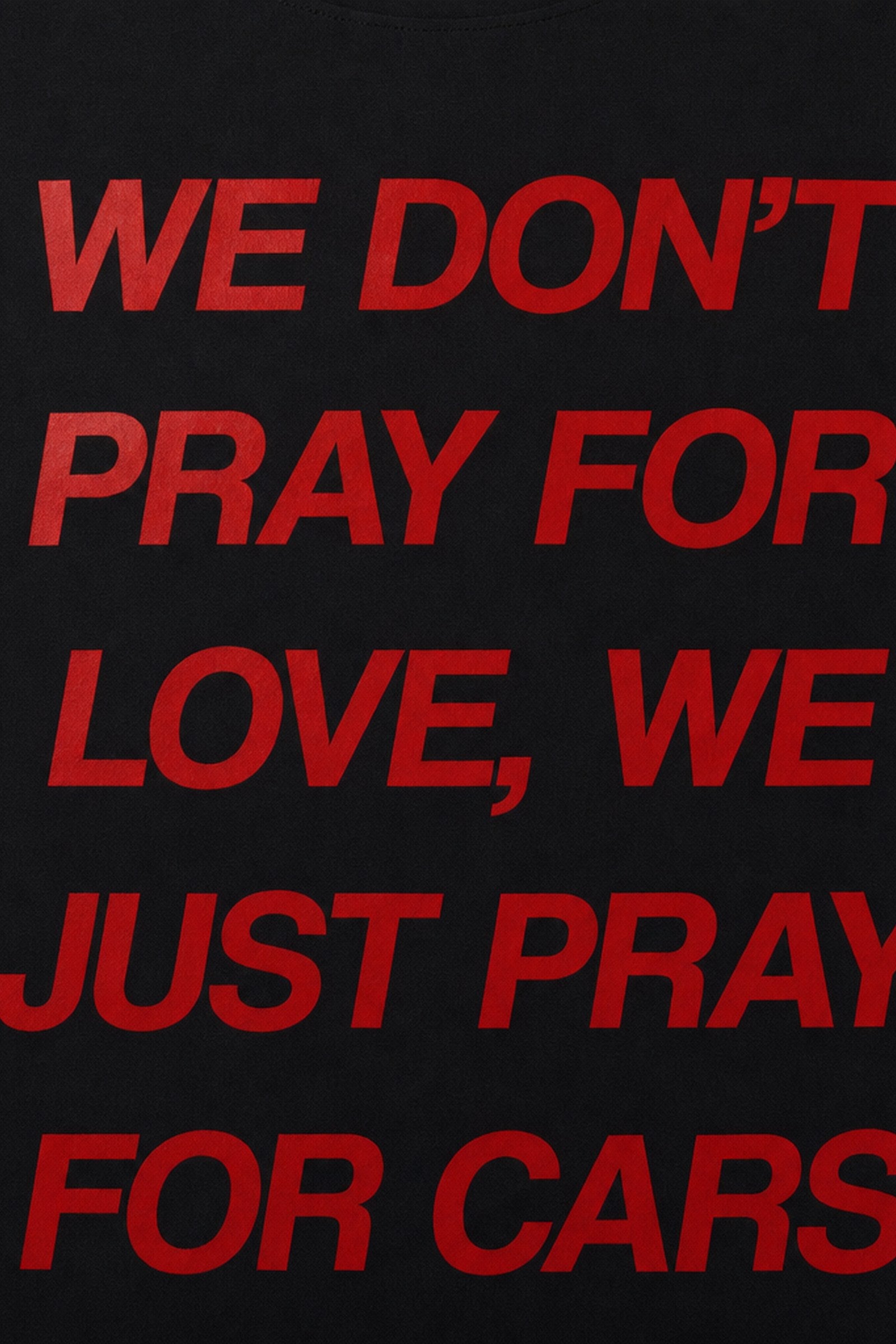 FFS cropped 2:3 | original_media:gid://shopify/MediaImage/30934135439463 | position:3 | Forfksake Pray For Cars T-Shirt Black