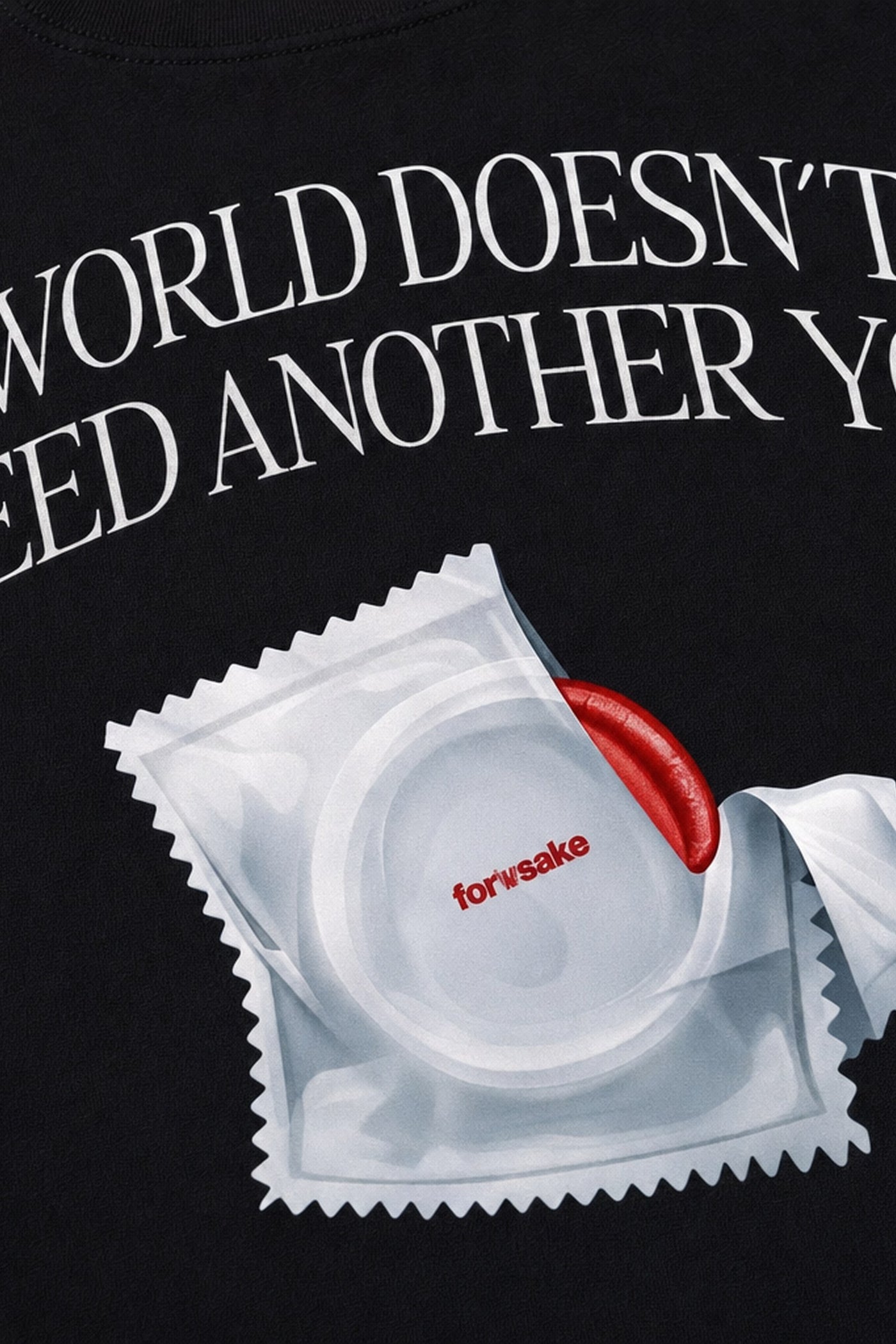 FFS cropped 2:3 | original_media:gid://shopify/MediaImage/30934140059751 | position:3 | Forfksake Protect The World T-Shirt Black