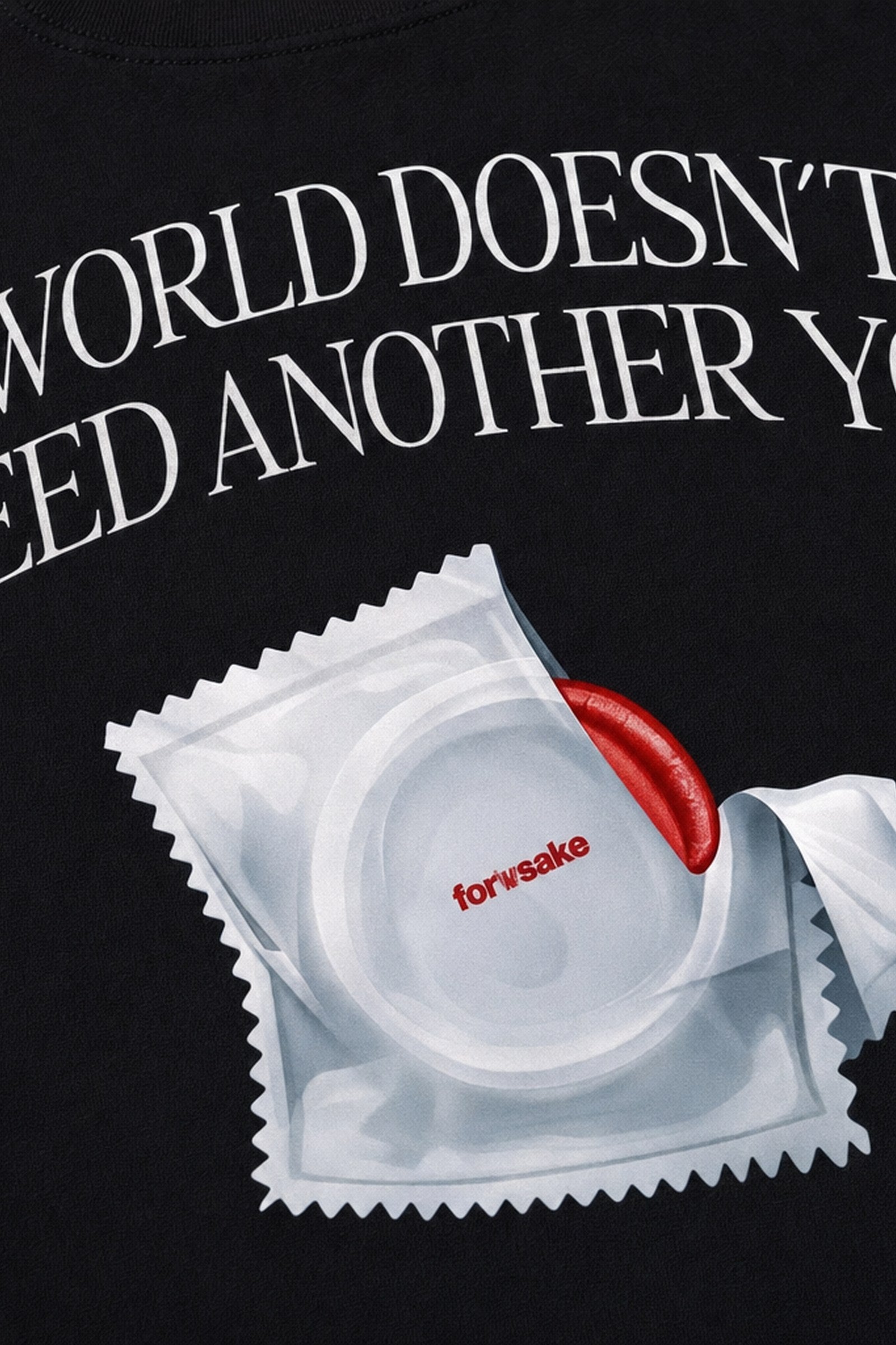 FFS cropped 2:3 | original_media:gid://shopify/MediaImage/30934140059751 | position:3 | Forfksake Protect The World T-Shirt Black