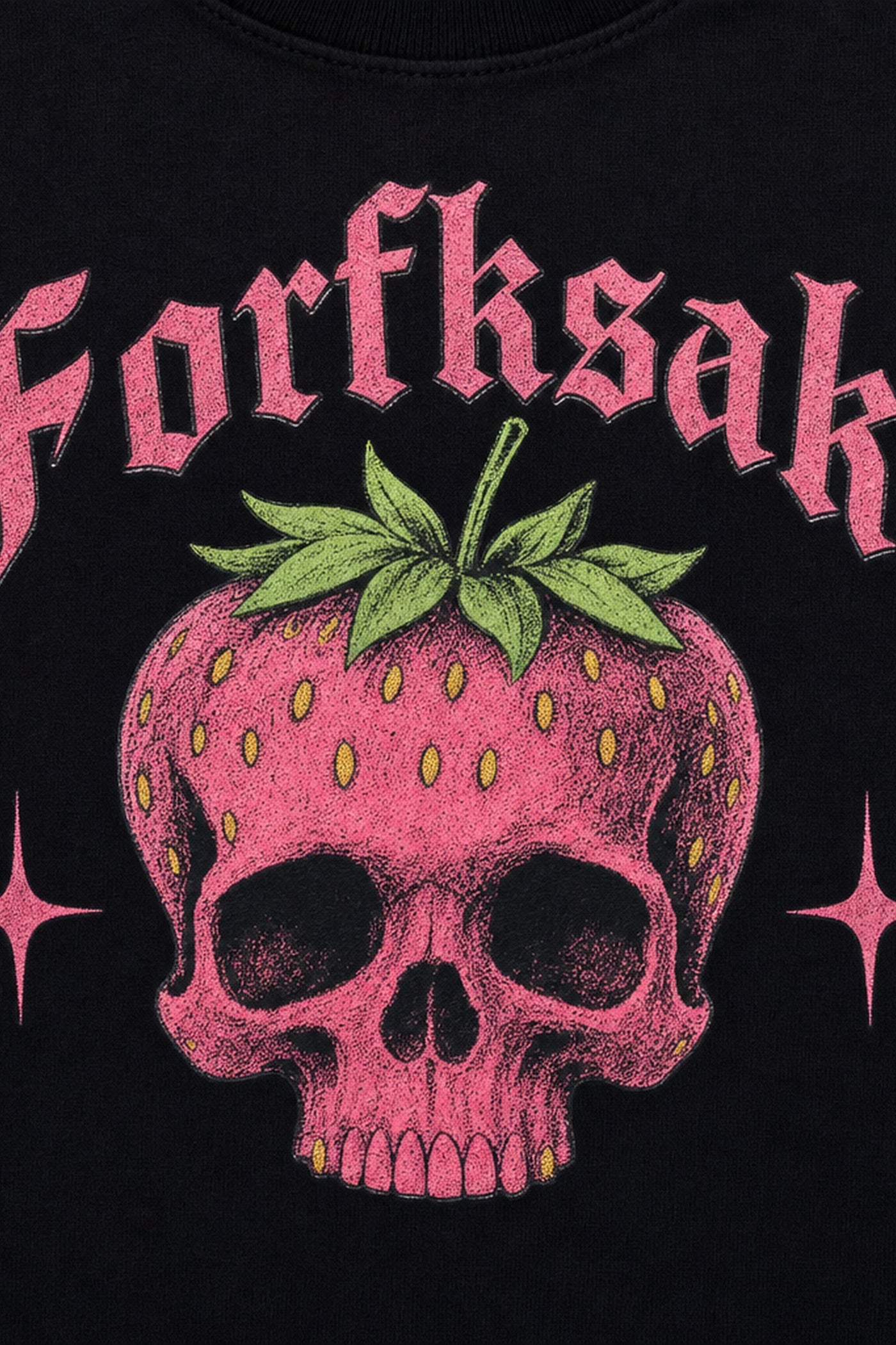 FFS cropped 2:3 | original_media:gid://shopify/MediaImage/30934237053031 | position:3 | Forfksake Strawberry Skull Baby Tee