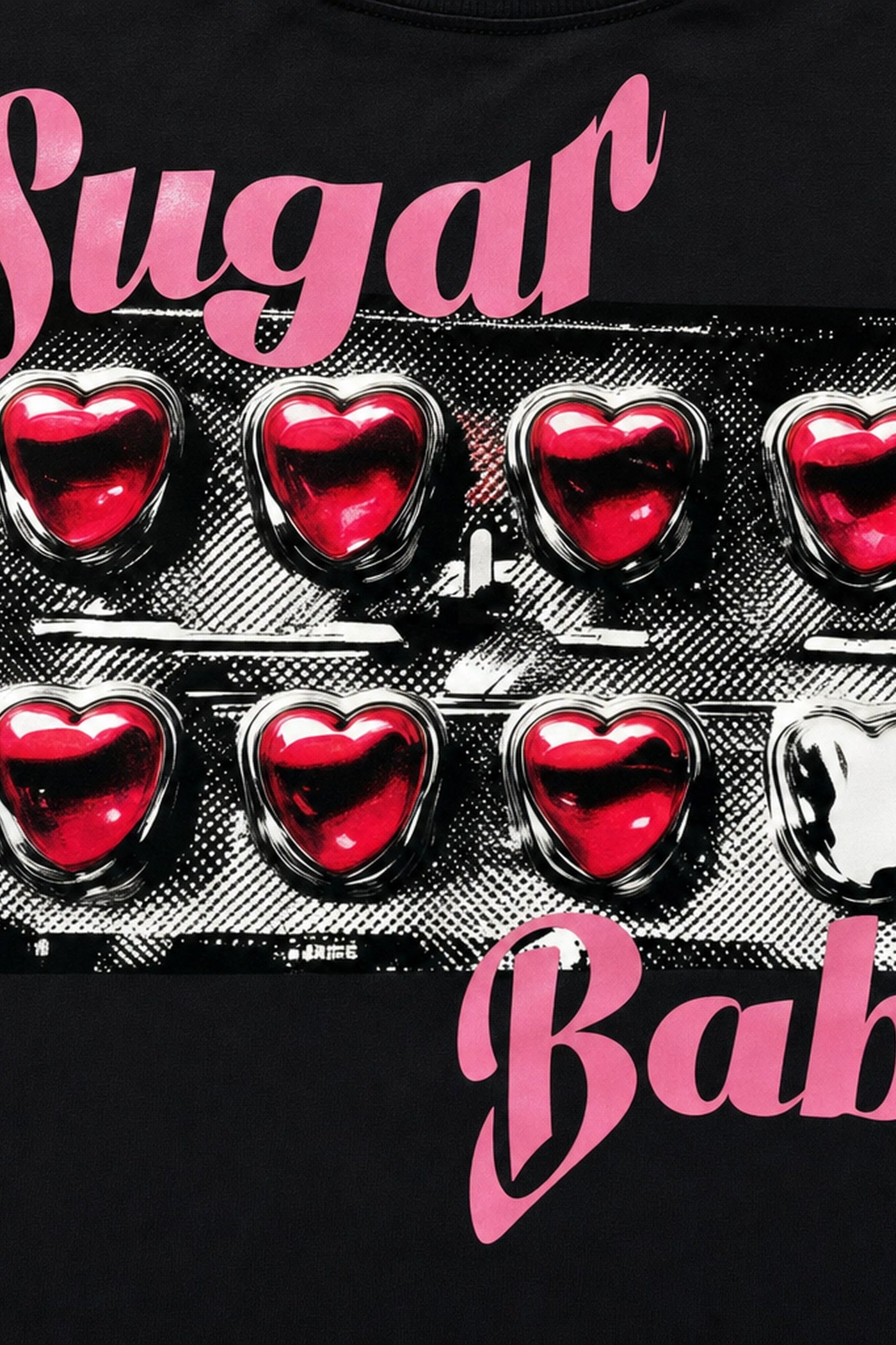FFS cropped 2:3 | original_media:gid://shopify/MediaImage/30934240067687 | position:3 | Forfksake Sugar Baby Pills Black T-Shirt