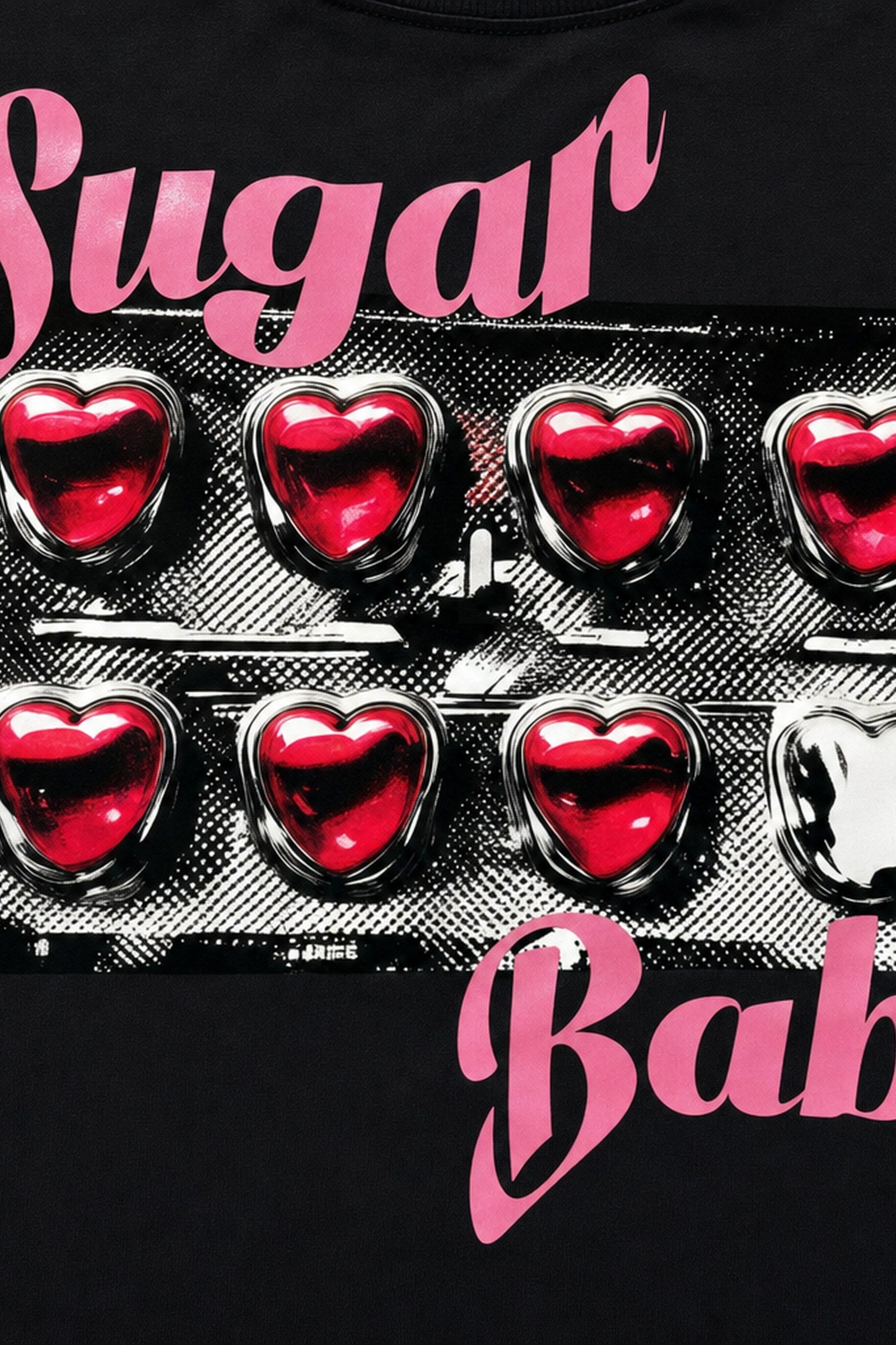 FFS cropped 2:3 | original_media:gid://shopify/MediaImage/30934240067687 | position:3 | Forfksake Sugar Baby Pills Black T-Shirt