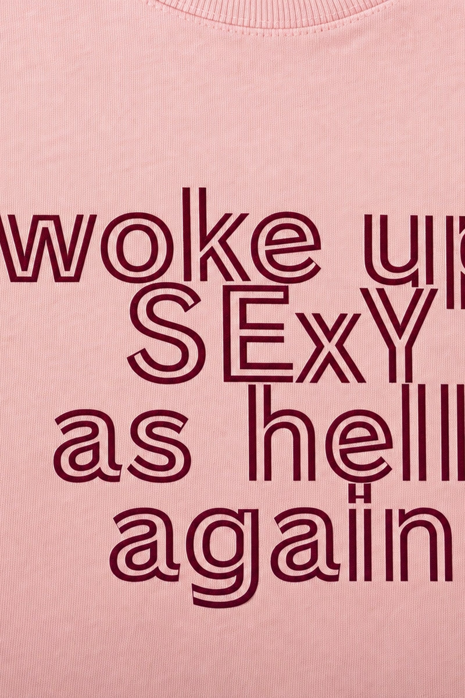 FFS cropped 2:3 | original_media:gid://shopify/MediaImage/30934295183463 | position:3 | Forfksake Woke Up Sexy Pink T-Shirt