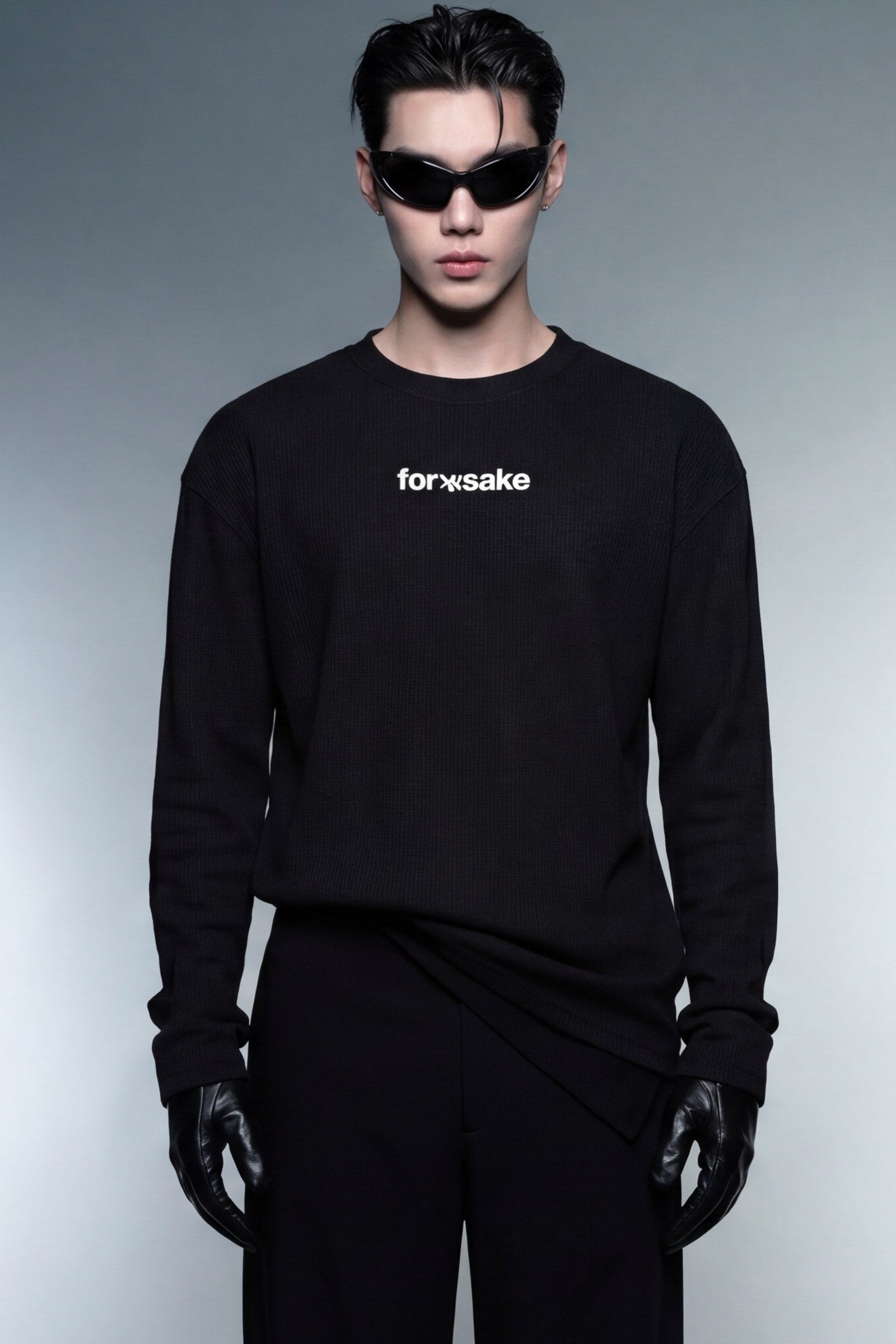 FFS cropped 2:3 | original_media:gid://shopify/MediaImage/30933531263079 | position:4 | Forfksake Afterparty Scenes Waffle Long Sleeve Black