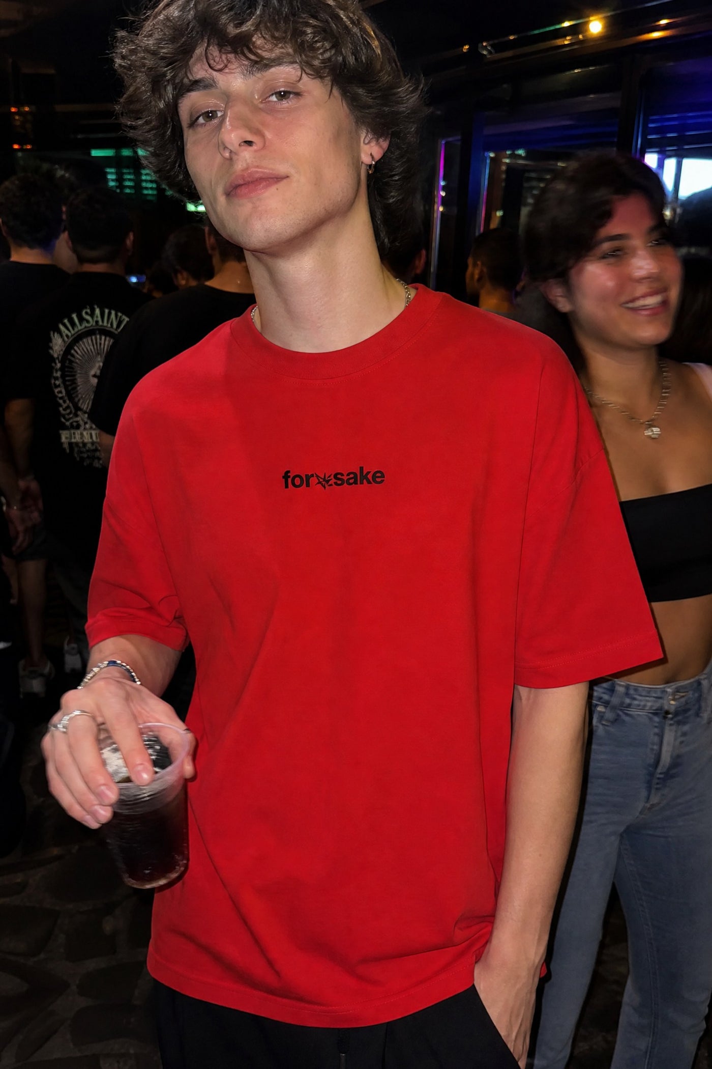 FFS cropped 2:3 | original_media:gid://shopify/MediaImage/30933660237927 | position:4 | Forfksake Basic Staple Red T-Shirt