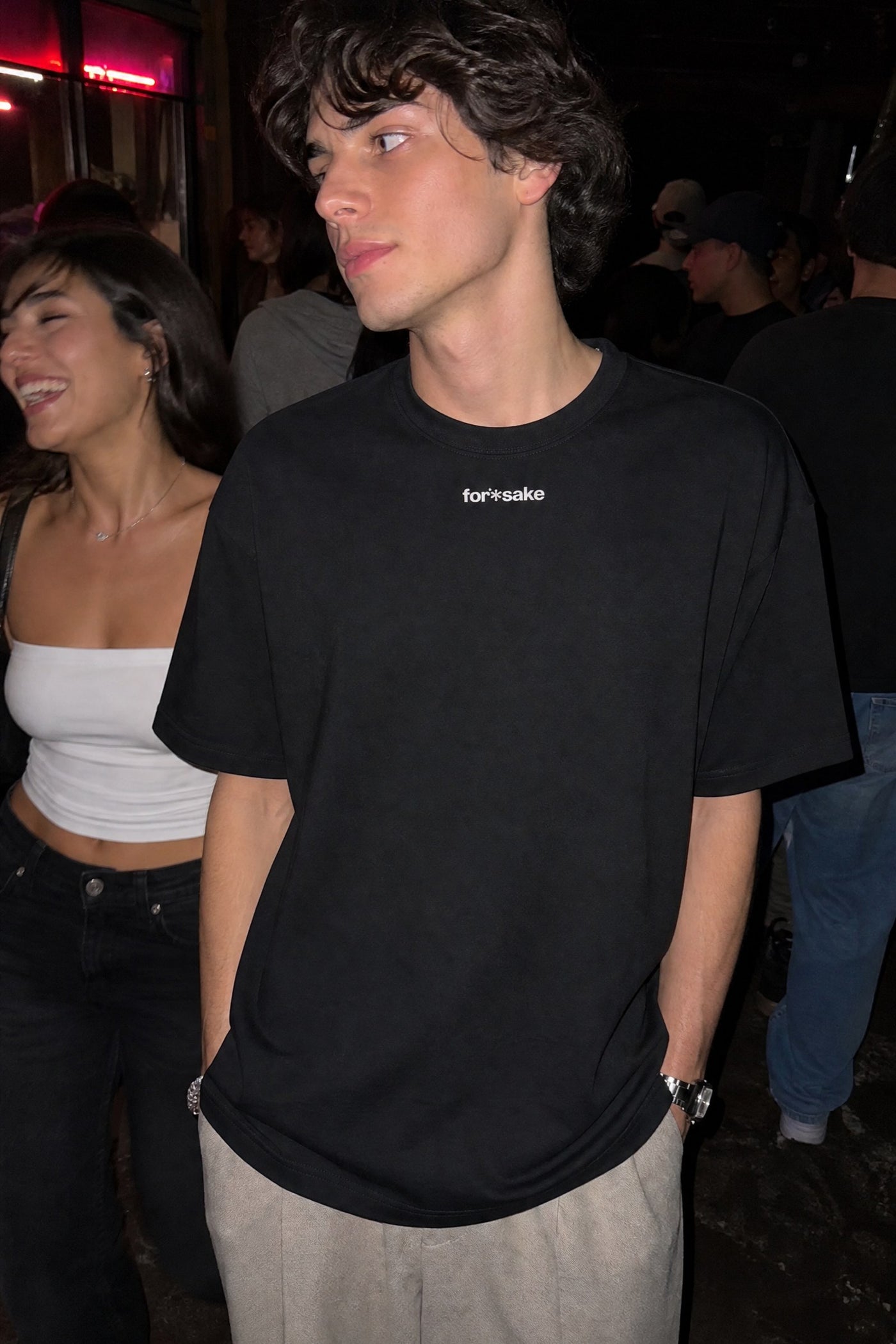 FFS cropped 2:3 | original_media:gid://shopify/MediaImage/30933772435559 | position:4 | Forfksake Gentle Black T-Shirt