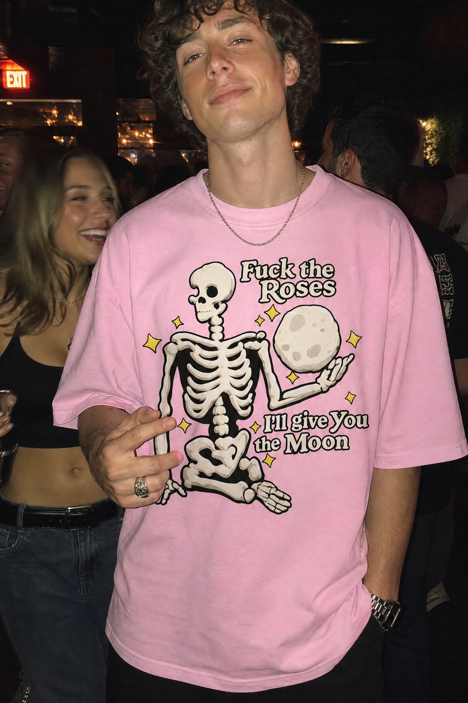 FFS cropped 2:3 | original_media:gid://shopify/MediaImage/30933884338279 | position:4 | Forfksake Giving You Moon Tee - Pink