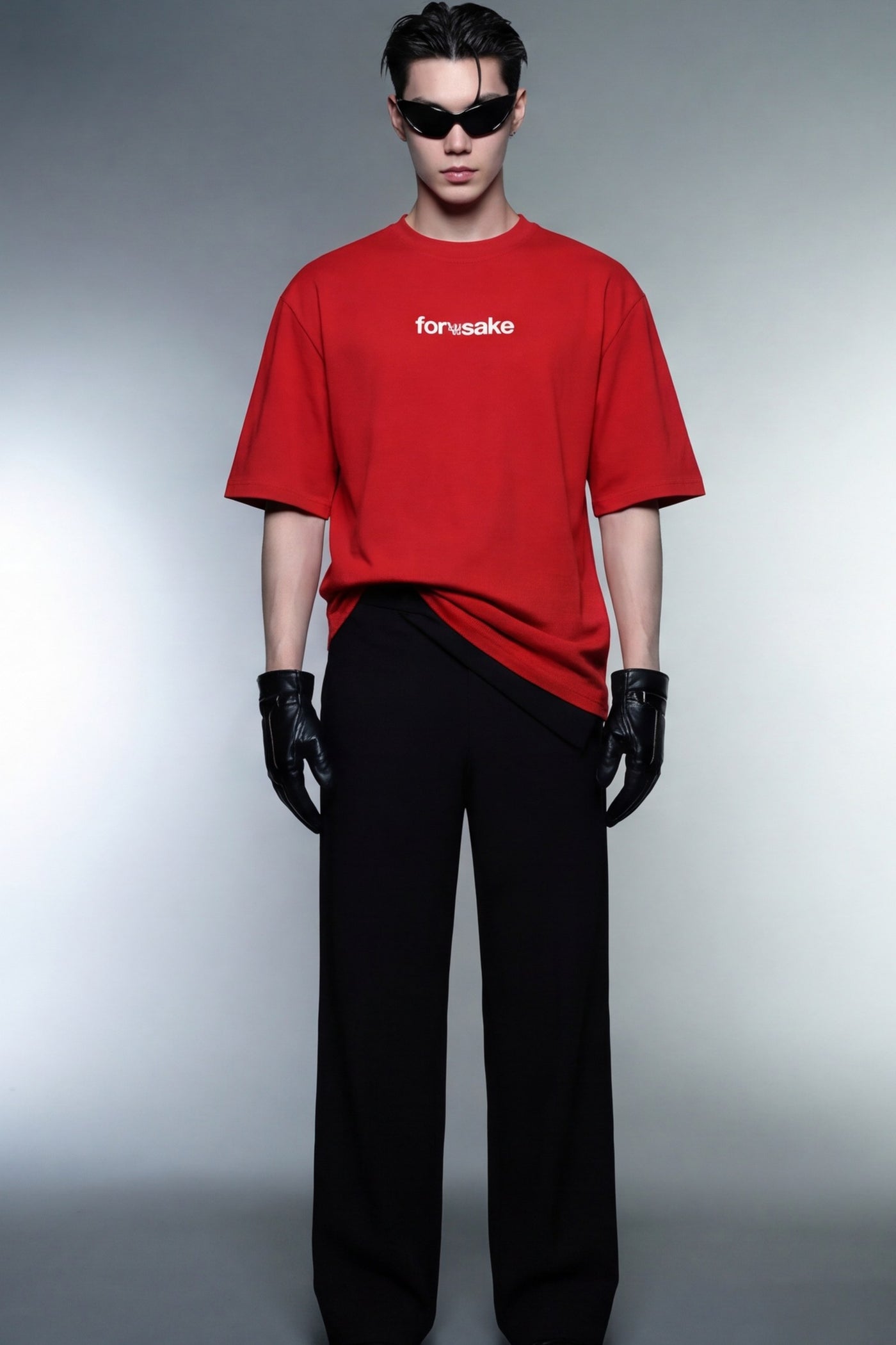 FFS cropped 2:3 | original_media:gid://shopify/MediaImage/30933972648039 | position:4 | Forfksake Hotter Girlfriend T-Shirt Red