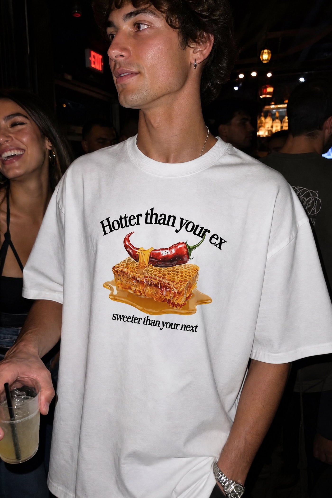 FFS cropped 2:3 | original_media:gid://shopify/MediaImage/30933978873959 | position:4 | Forfksake Hotter White T-Shirt