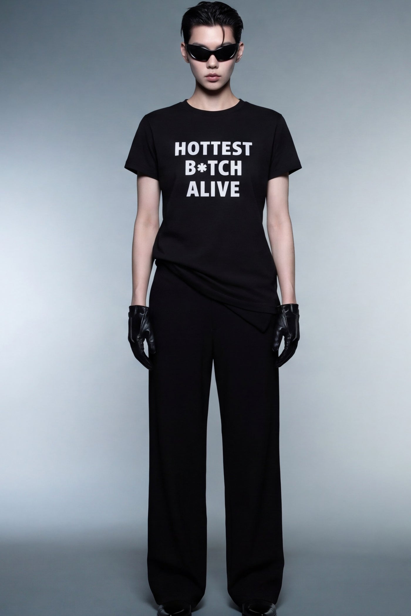 FFS cropped 2:3 | original_media:gid://shopify/MediaImage/30933979627623 | position:4 | Forfksake Hottest Bitch Alive Baby Tee Black