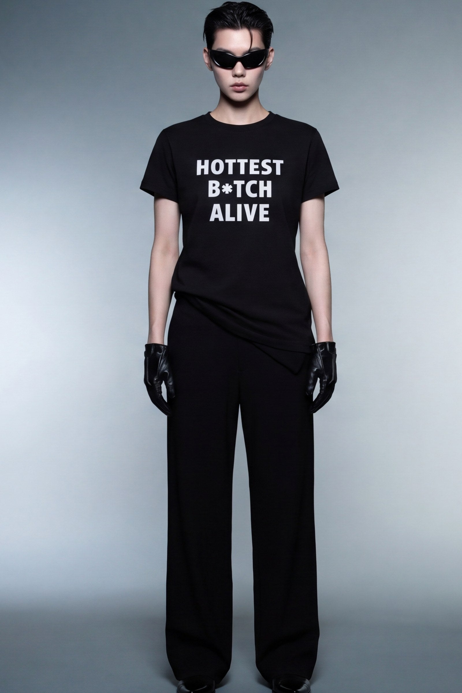 FFS cropped 2:3 | original_media:gid://shopify/MediaImage/30933979627623 | position:4 | Forfksake Hottest Bitch Alive Baby Tee Black