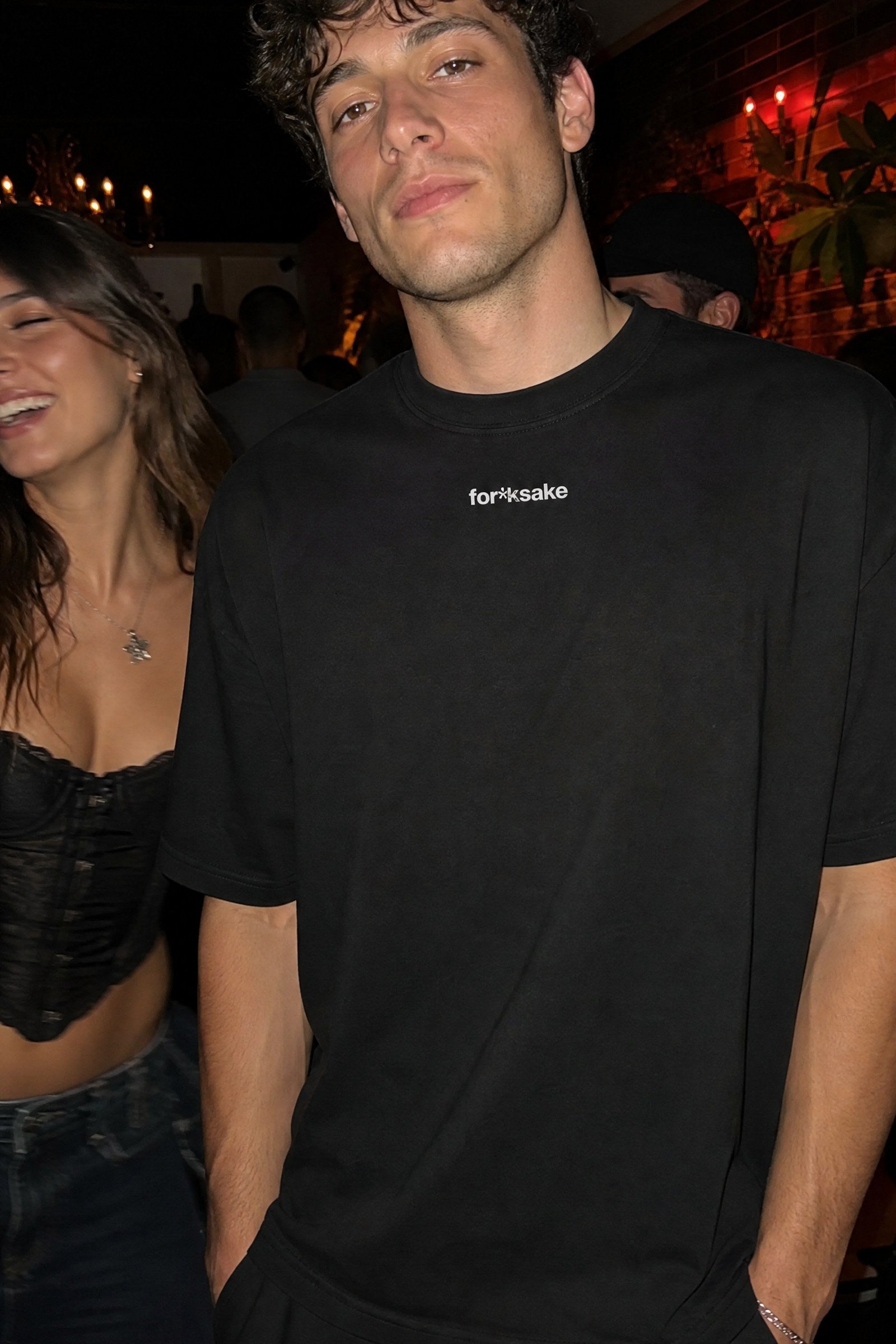 FFS cropped 2:3 | original_media:gid://shopify/MediaImage/30933988769895 | position:4 | Forfksake I Don't Flirt Black T-Shirt