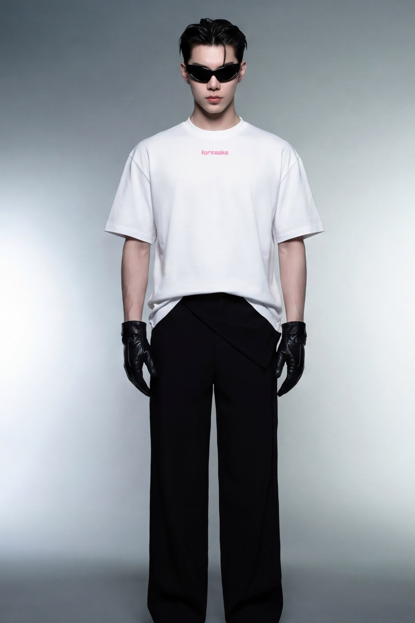 FFS cropped 2:3 | original_media:gid://shopify/MediaImage/30934125576295 | position:4 | Forfksake Pink White T-Shirt