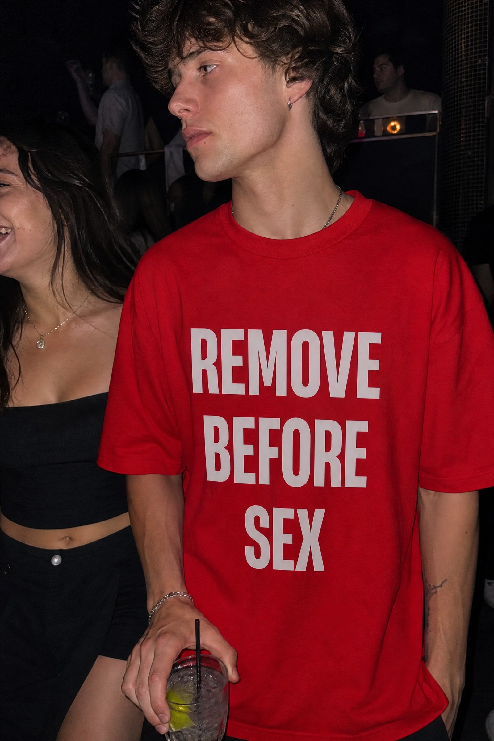 FFS cropped 2:3 | original_media:gid://shopify/MediaImage/30934158868583 | position:4 | Forfksake Remove Before Sex T-Shirt Red