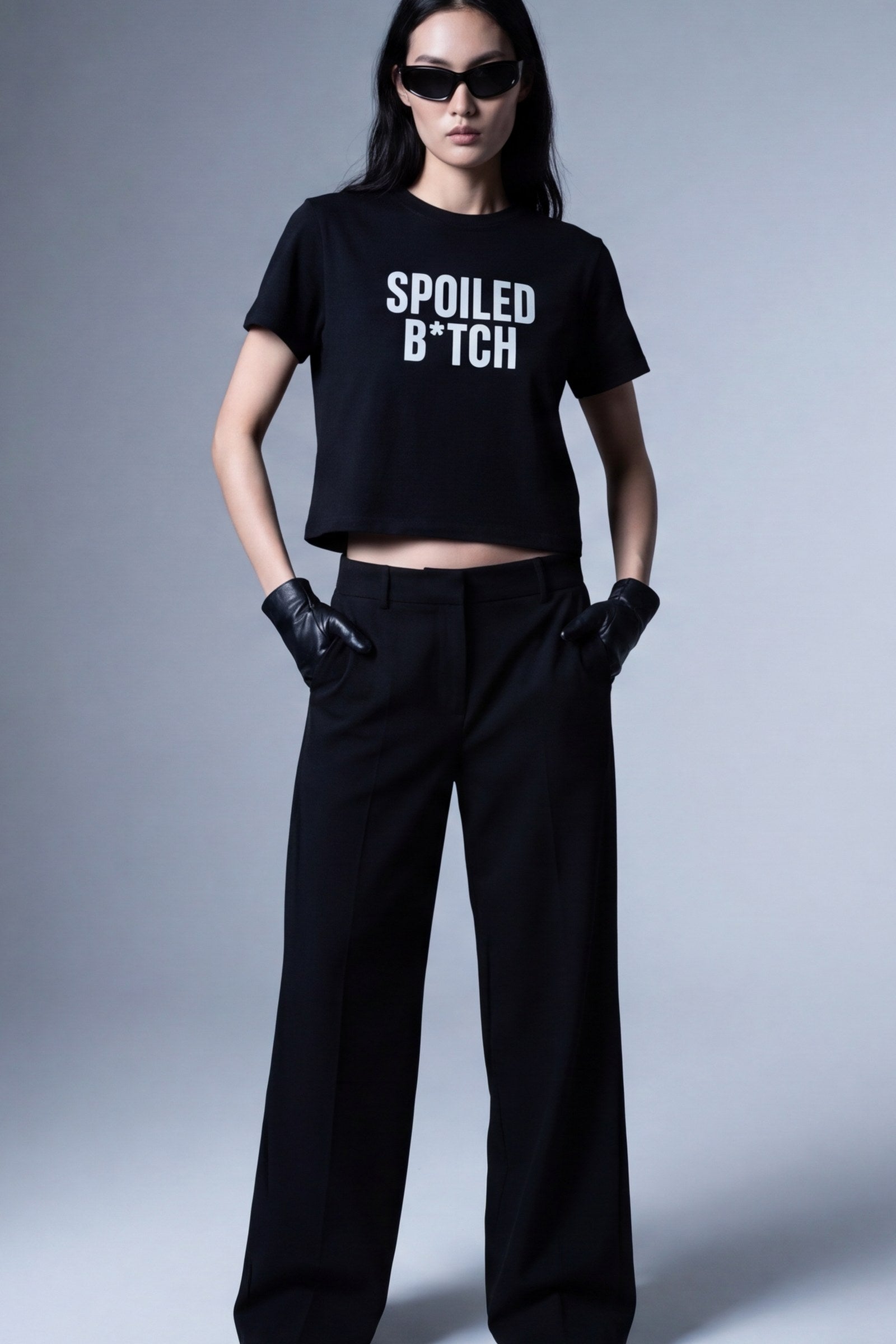 FFS cropped 2:3 | original_media:gid://shopify/MediaImage/30934226108519 | position:4 | Forfksake Spoiled B*tch Baby Tee Black