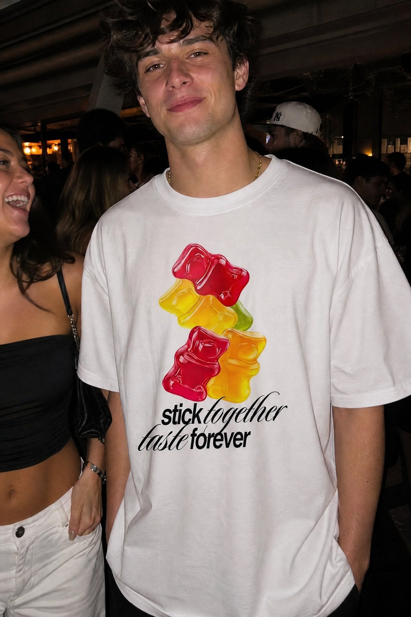 FFS cropped 2:3 | original_media:gid://shopify/MediaImage/30934231351399 | position:4 | Forfksake Stick Together White T-Shirt