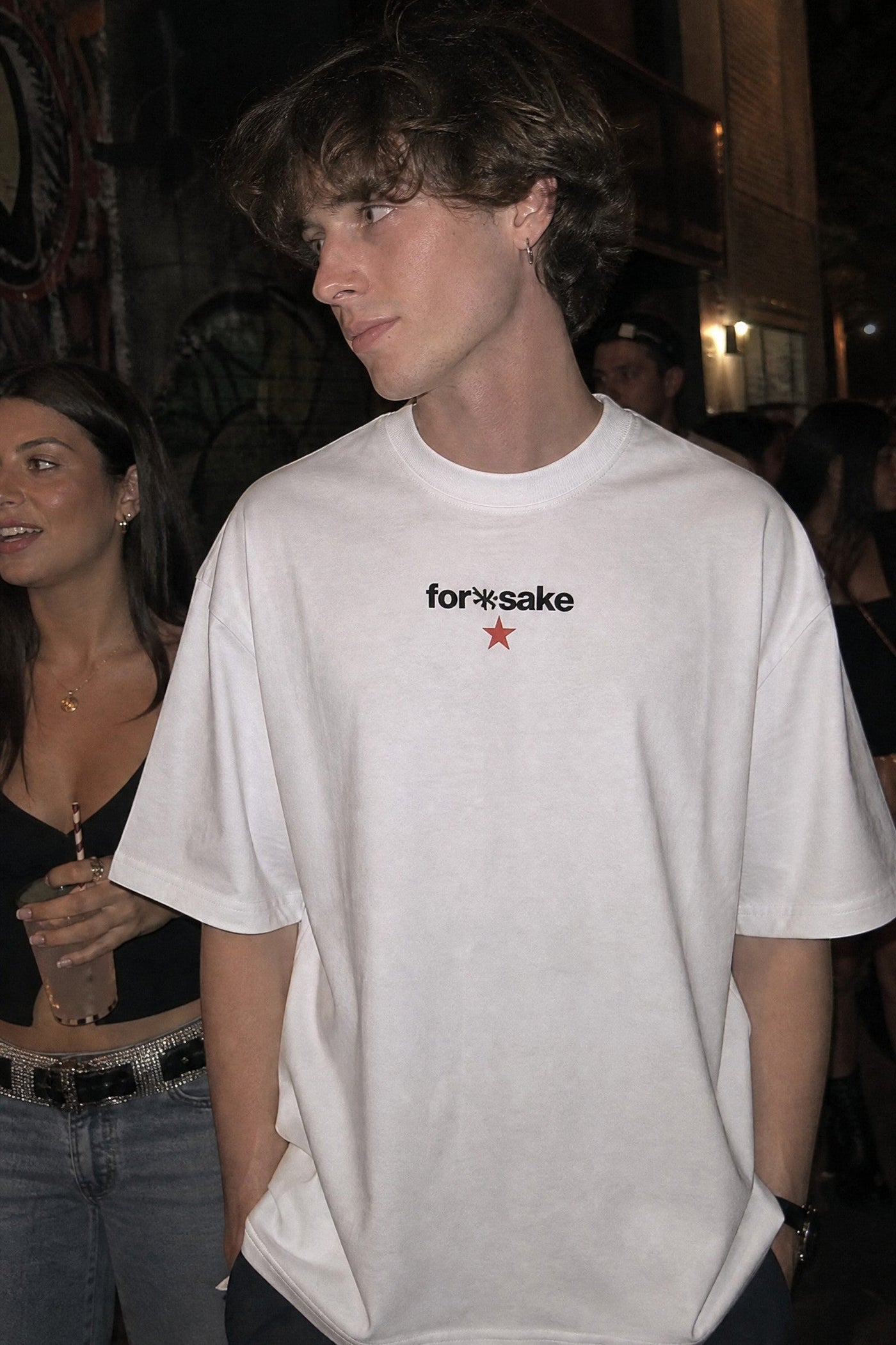 FFS cropped 2:3 | original_media:gid://shopify/MediaImage/30934253535335 | position:4 | Forfksake Think White T-Shirt