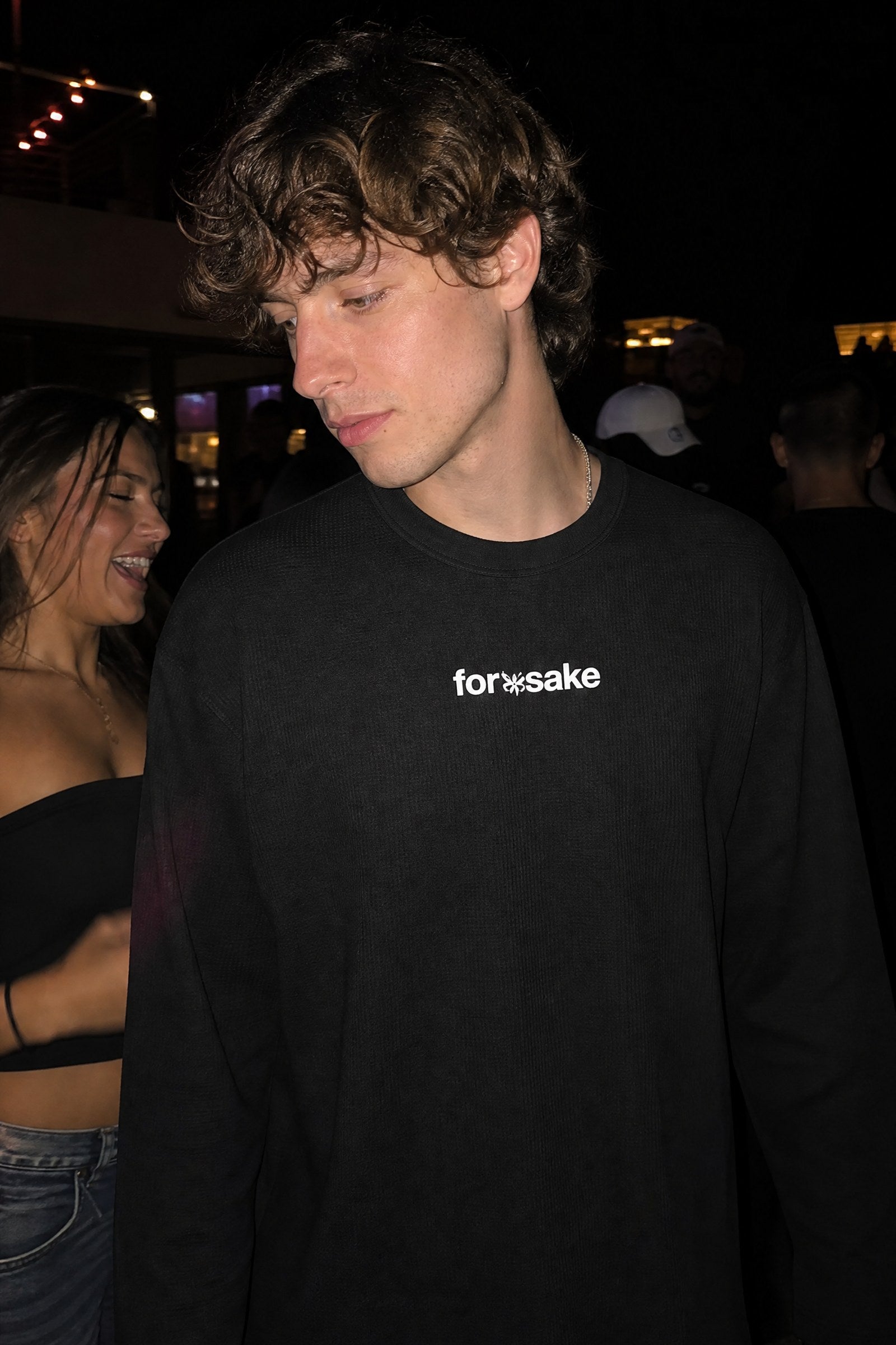 FFS cropped 2:3 | original_media:gid://shopify/MediaImage/30934274998375 | position:4 | Forfksake Warning Label Waffle Long Sleeve Black